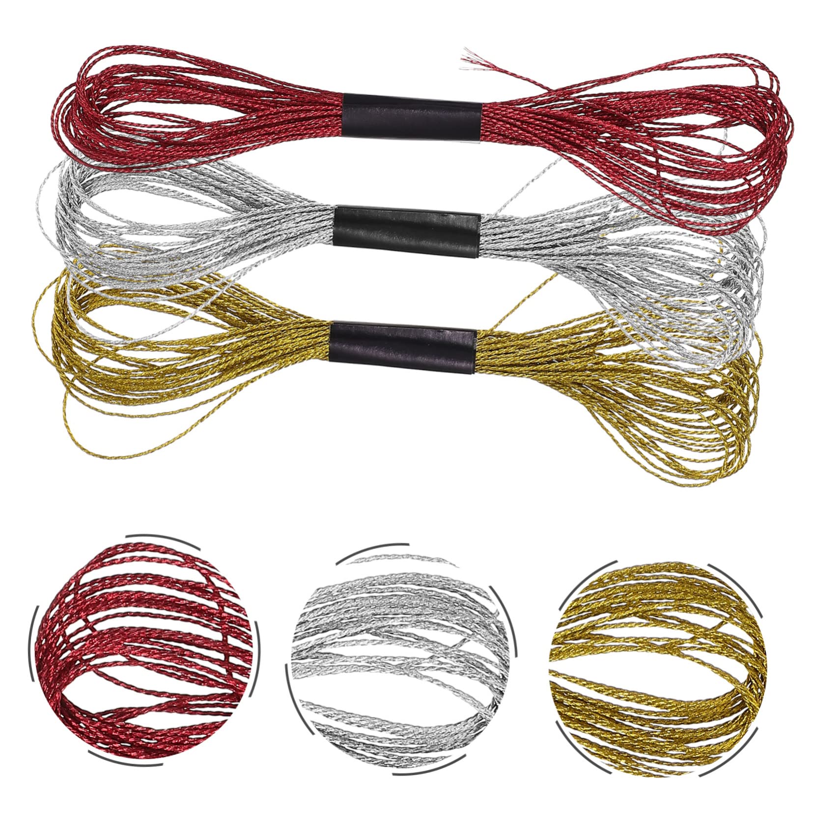 jojofuny 3 Series Hilo De Bordar Metálico De Hilo De Bordar Para Manualidades De Costura Para Proyectos De Diy 36 * 3