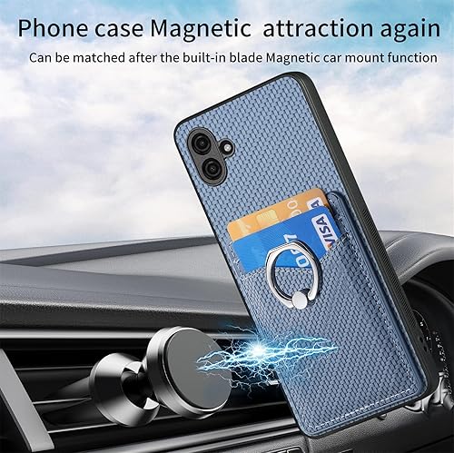 Miniatura 3 de Asuwish Funda de teléfono para Samsung Galaxy A04 con protector de pantalla de vidrio templado y soporte de anillo delgado, soporte para tarjeta de