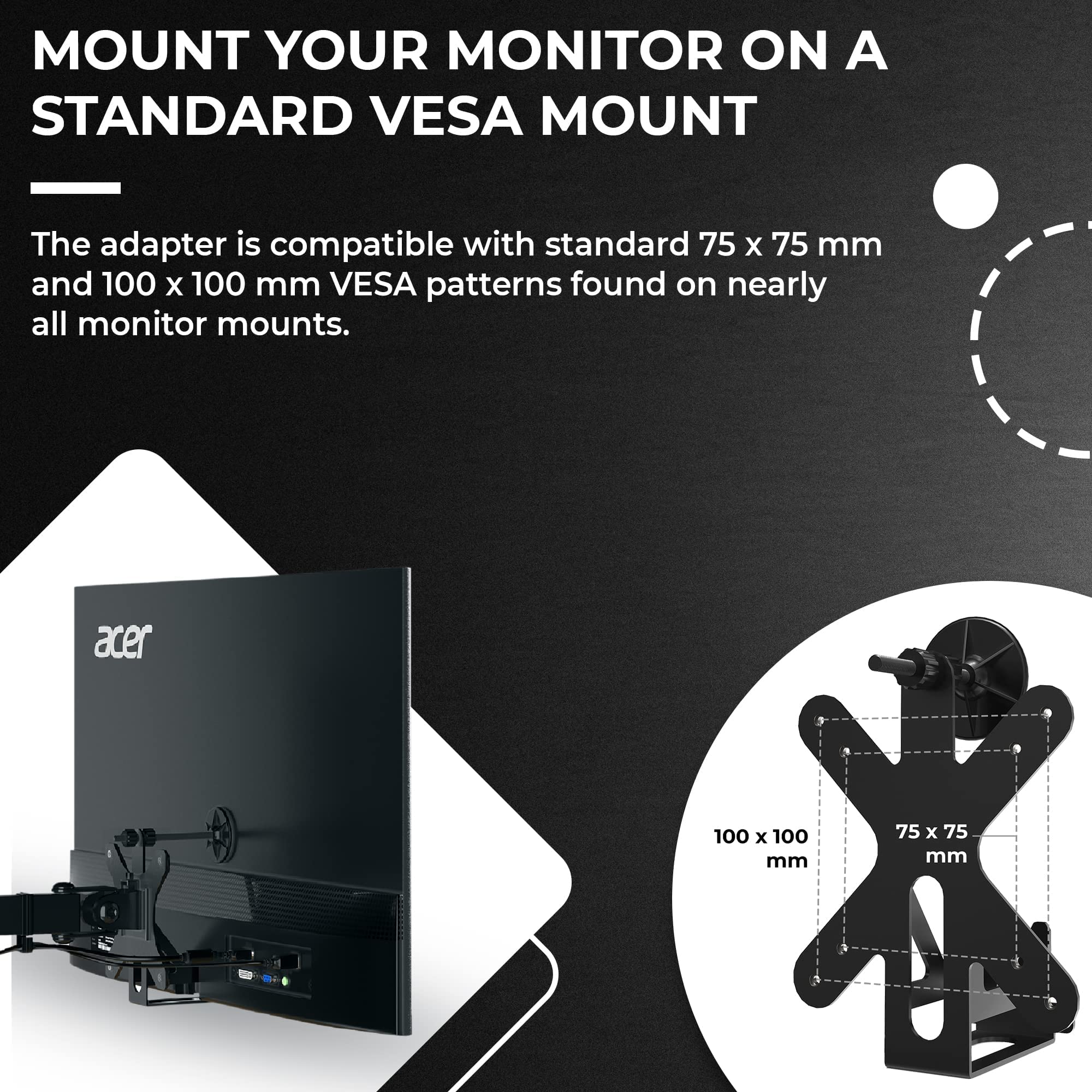 HumanCentric VESA Mount Adapter Bracket, VESA Adapter Compatible with