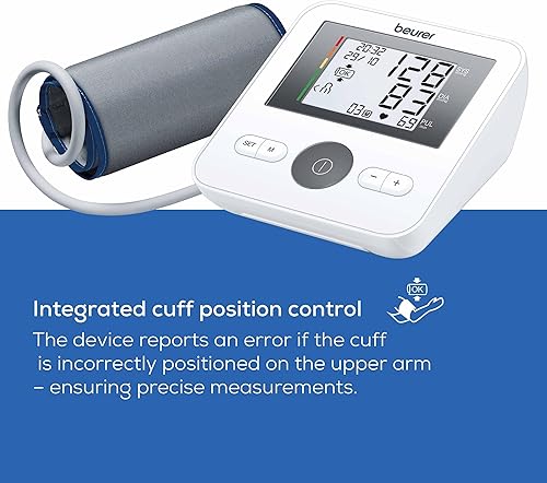 Miniatura 4 de Beurer BM27 Monitor de presión arterial para el brazo superior para uso doméstico con puño ajustable automático, 120 juegos de memoria, detección de