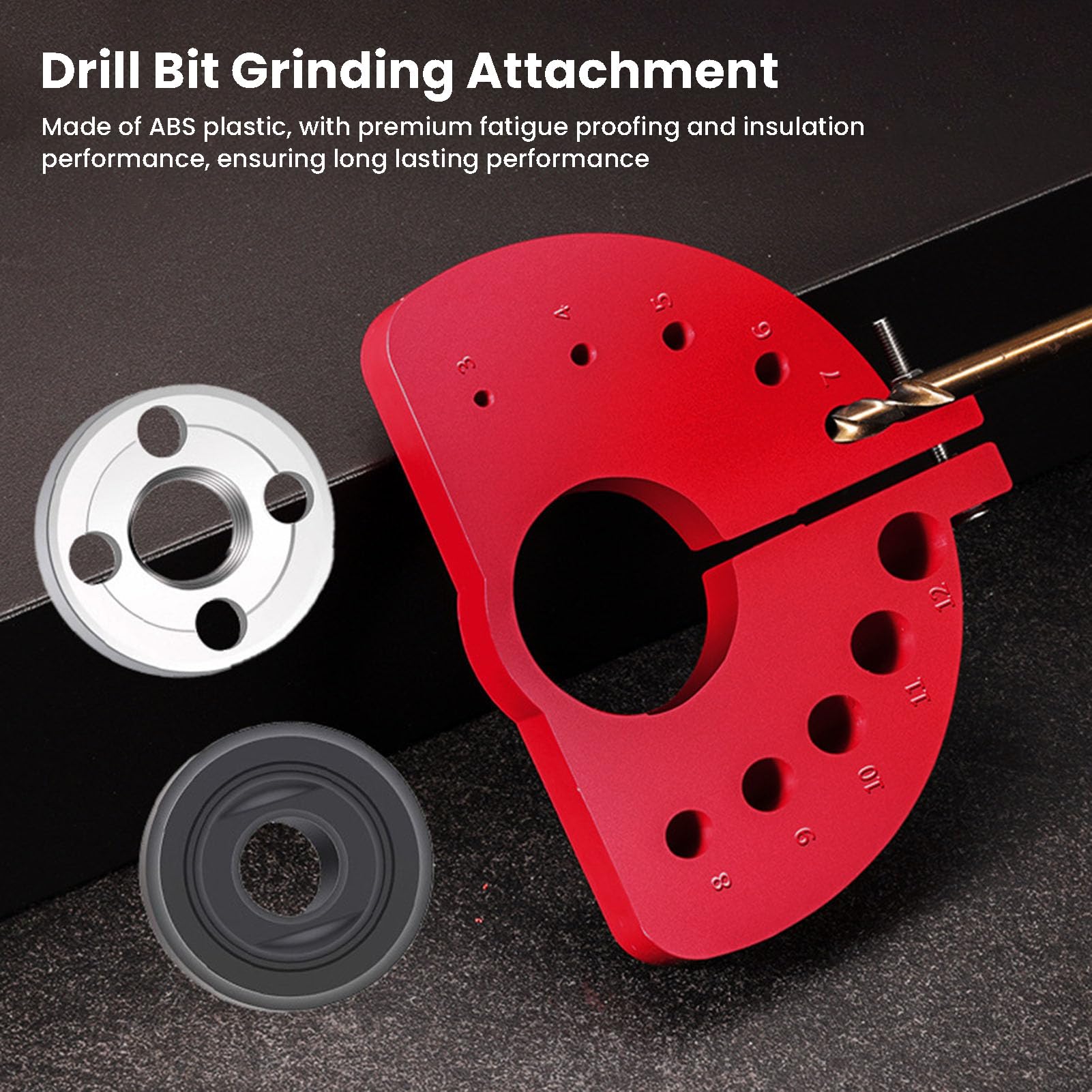 2Pcs Drill Bit Sharpener - Multi-Size Power Drill Bit Grinder Attachment For Angle Grinder (Blue And Red)
