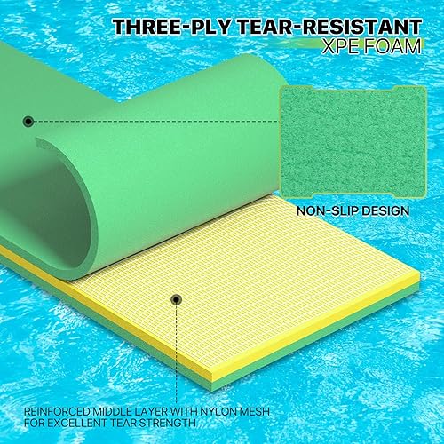 Miniatura 6 de Magshion Large Water Floating Mat for Adults Pool Lake Boating Float Pad 18 x 6 ft