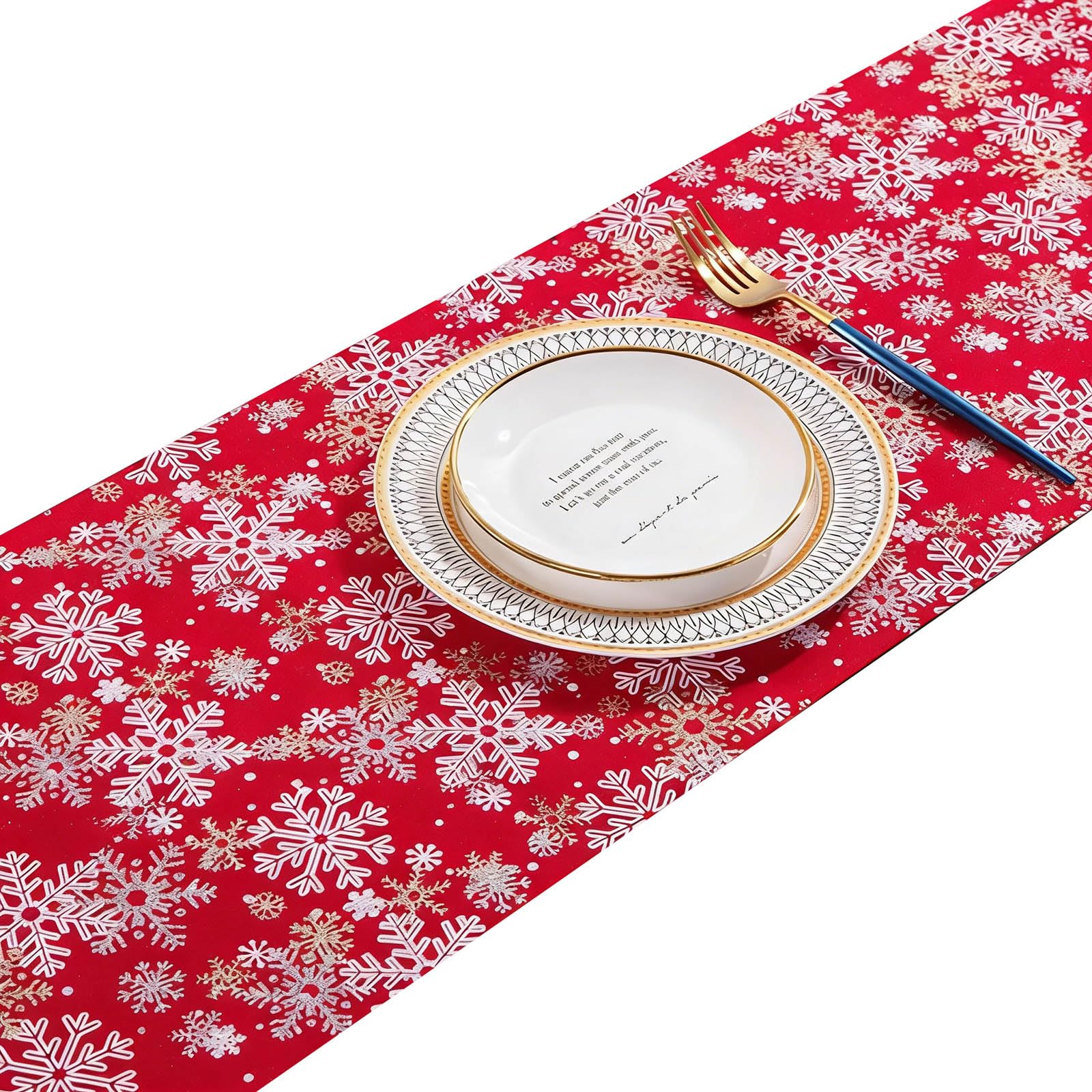 Jazuaiao Holiday Tablecloth Linen Stain Decorative Cover for Home Holiday Table Runner