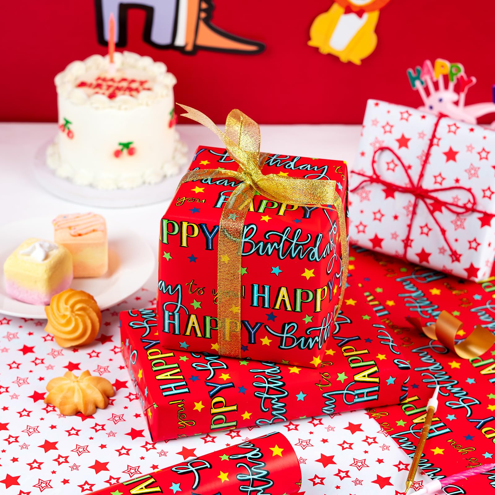 WRAPAHOLIC Rouleau De Papier Cadeau D'anniversaire Amusant