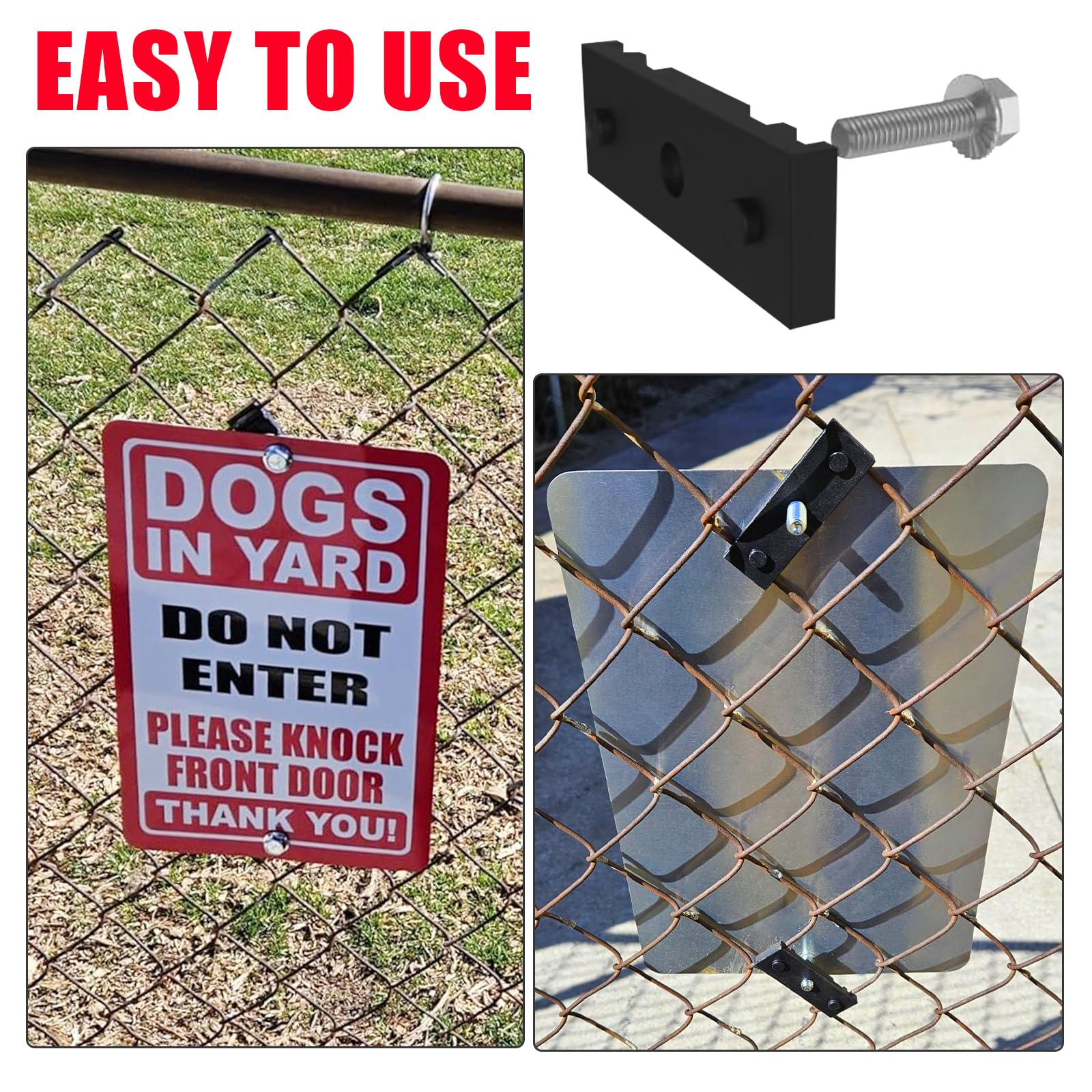Amazon.com: YVTCRTCW Chain Link Fences Signs Mounts 60 pcs | Sign Bracket  Suits for Regular 3/8