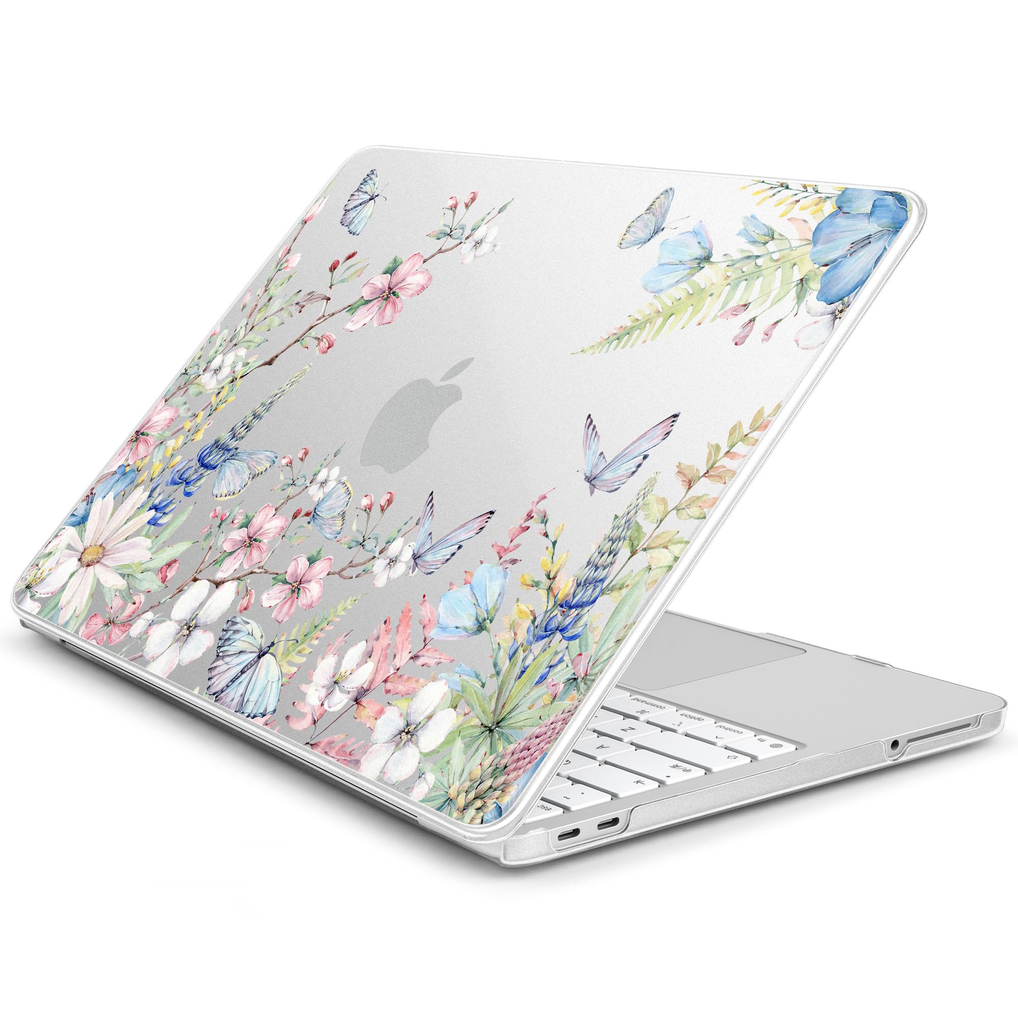 Batianda Funda para MacBook Neo de 13 pulgadas, modelo A3404, bonita carcasa rígida ultrafina floral con cubierta de teclado, protector de pantalla y adaptador USB, paquete de accesorios para laptop