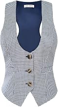 GRACE KARIN Women's Suit Vest Top, Dressy Casual Sleeveless Button Wasitcoat, Fromal Steampunk Blazer For Work Office