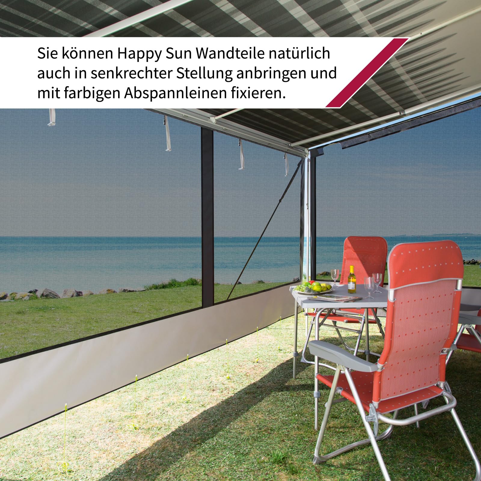 Happy Sun Markisenanbauteile passend Markise Thule/Omnistor,Fiamma,Dometic