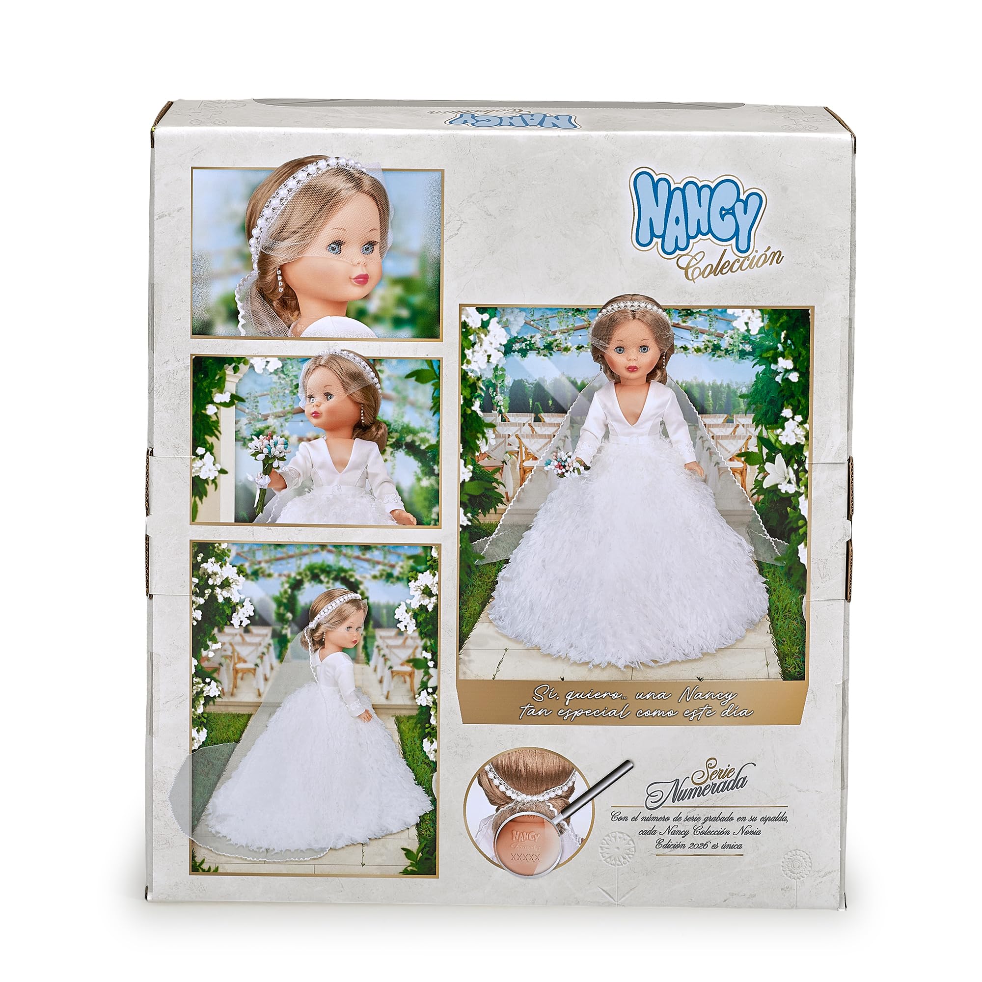Nancy Collezione Novia, bambola edizione speciale con vestito, velo e tiara