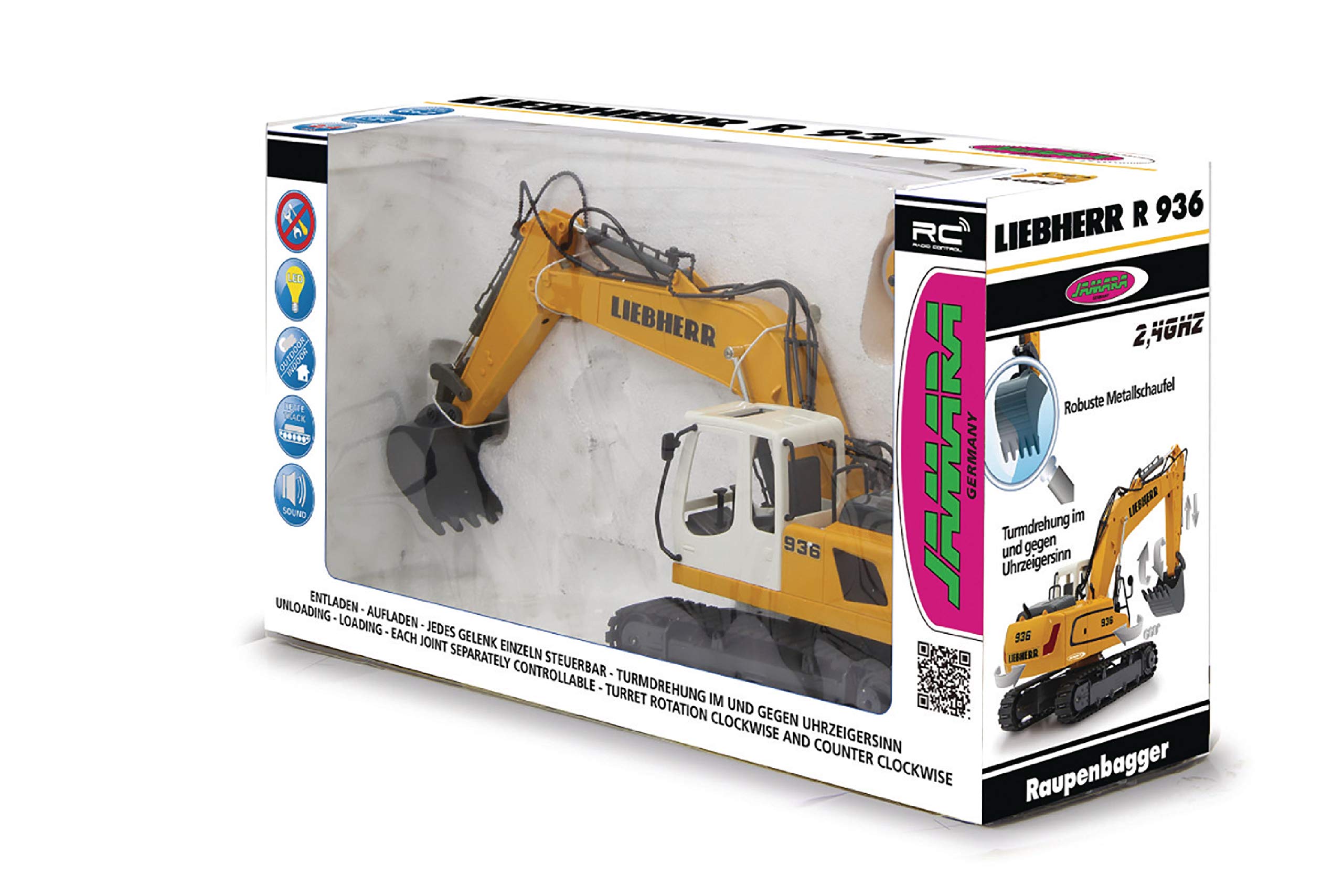 Jamara - Excavadora Liebherr R936 1:20 2,4 GHz (405060)