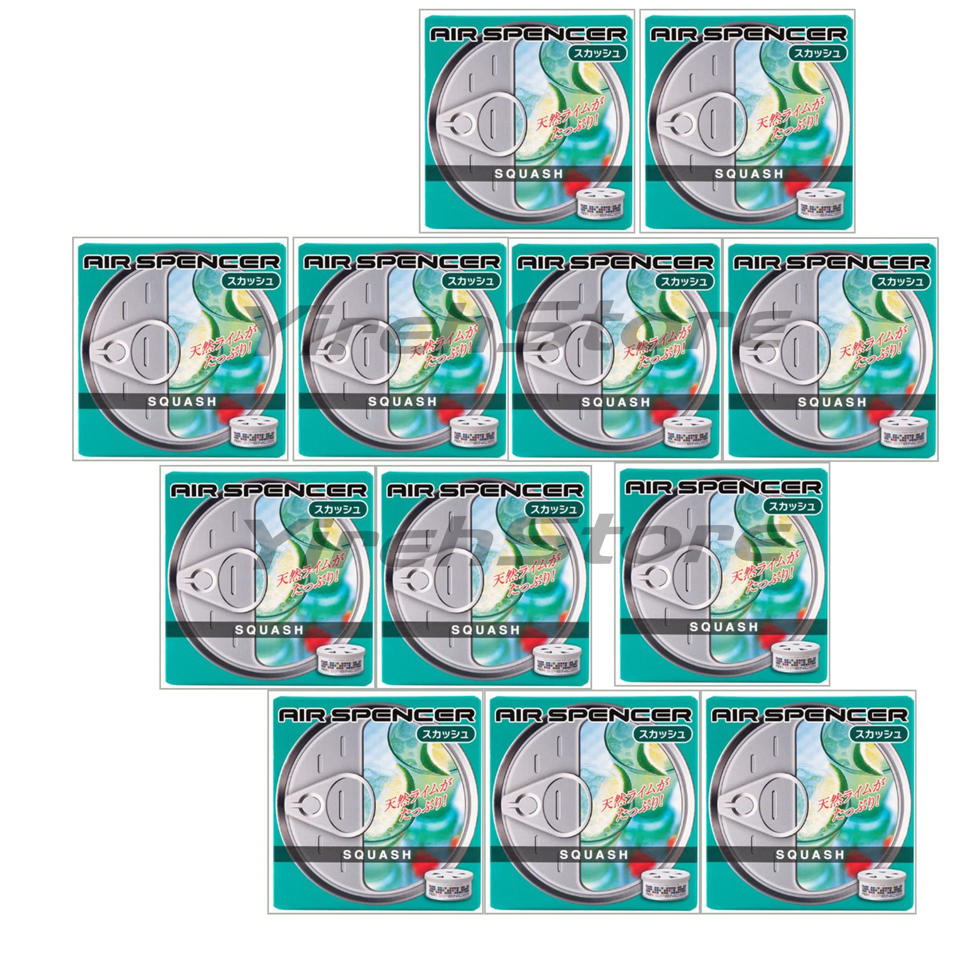Air Spencer Cartridge Squash Scent 12-pack Car Air Freshener, Heavy Duty, Last Long, A9 Squash Eikosha Japan
