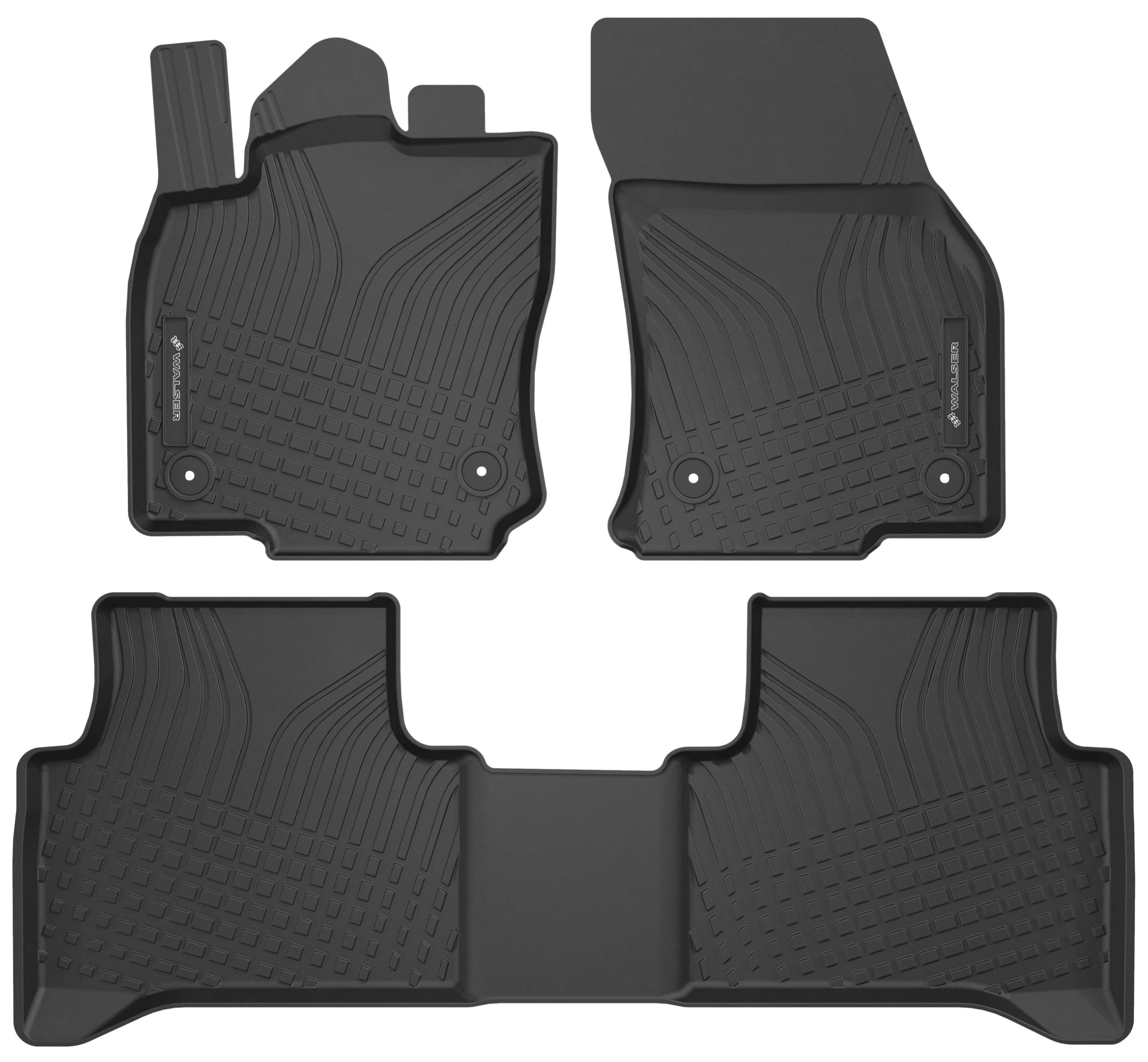 Walser Premium Fussmatten Auto für VW Touran (5T1) 05/2015-Heute, 100% passgenaue Gummimatten Auto - Made in EU, robuste Fußmatten Auto, Auto Fußmatten, Fußmatte Auto
