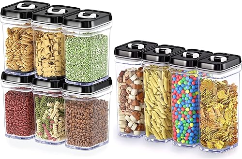 Miniatura 1 de DWËLLZA KITCHEN Juego de recipientes herméticos para almacenamiento de alimentos, juego de 10 piezas, para organización y almacenamiento de despensa