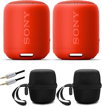 Sony SRS-XB12/R Extra Bass Portable Bluetooth Speaker (Red) Stereo