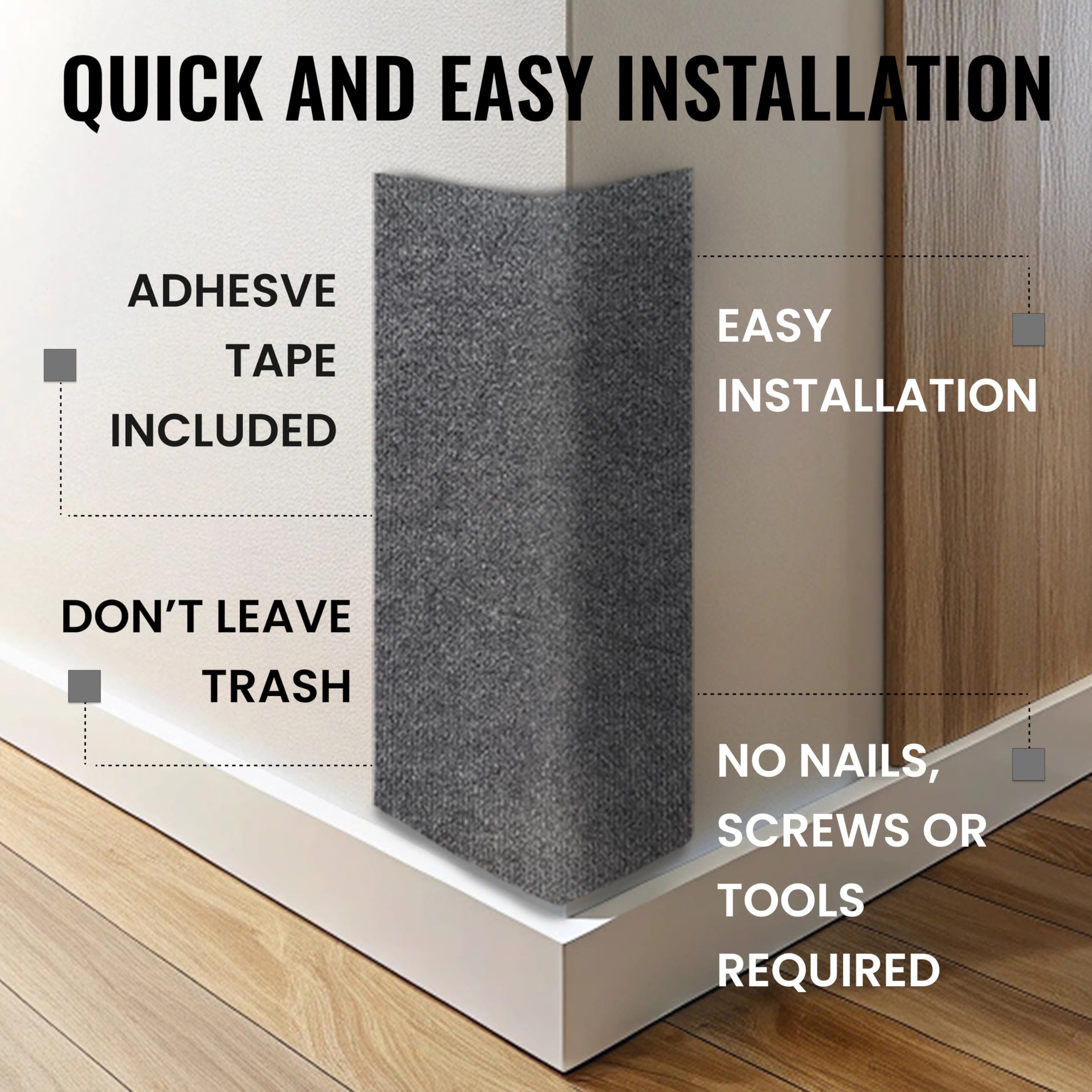 Cat Scratcher Mat, Reversible Carpet Cat Scratch Pad for Indoor Cats Wall, Couch & Floor Protector Durable Non-Toxic Rug Alternative to Cardboard Cat Scratching Post, Corner cat Scratcher