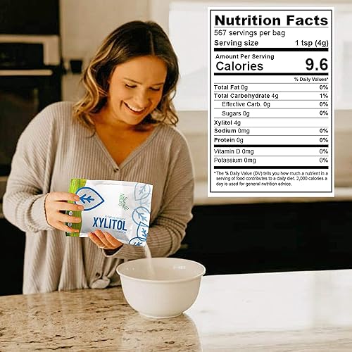 Miniatura 2 de Sweet Nature Edulcorante de xilitol de abedul apto para dieta cetogénica, 5 libras (80 onzas)