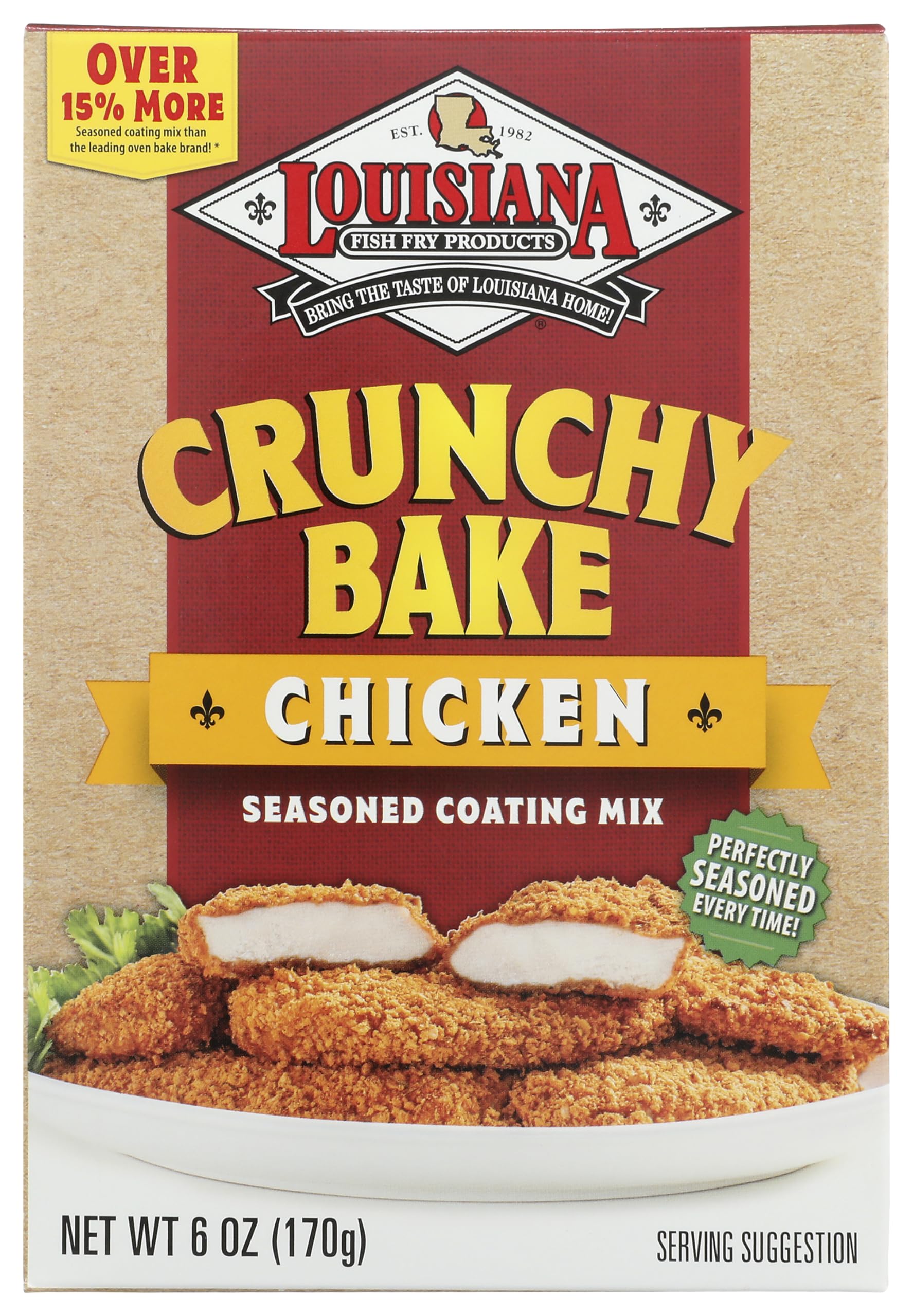 Louisiana Fish Fry, Seasoned Coating Mix, Chicken, 6 Ounce