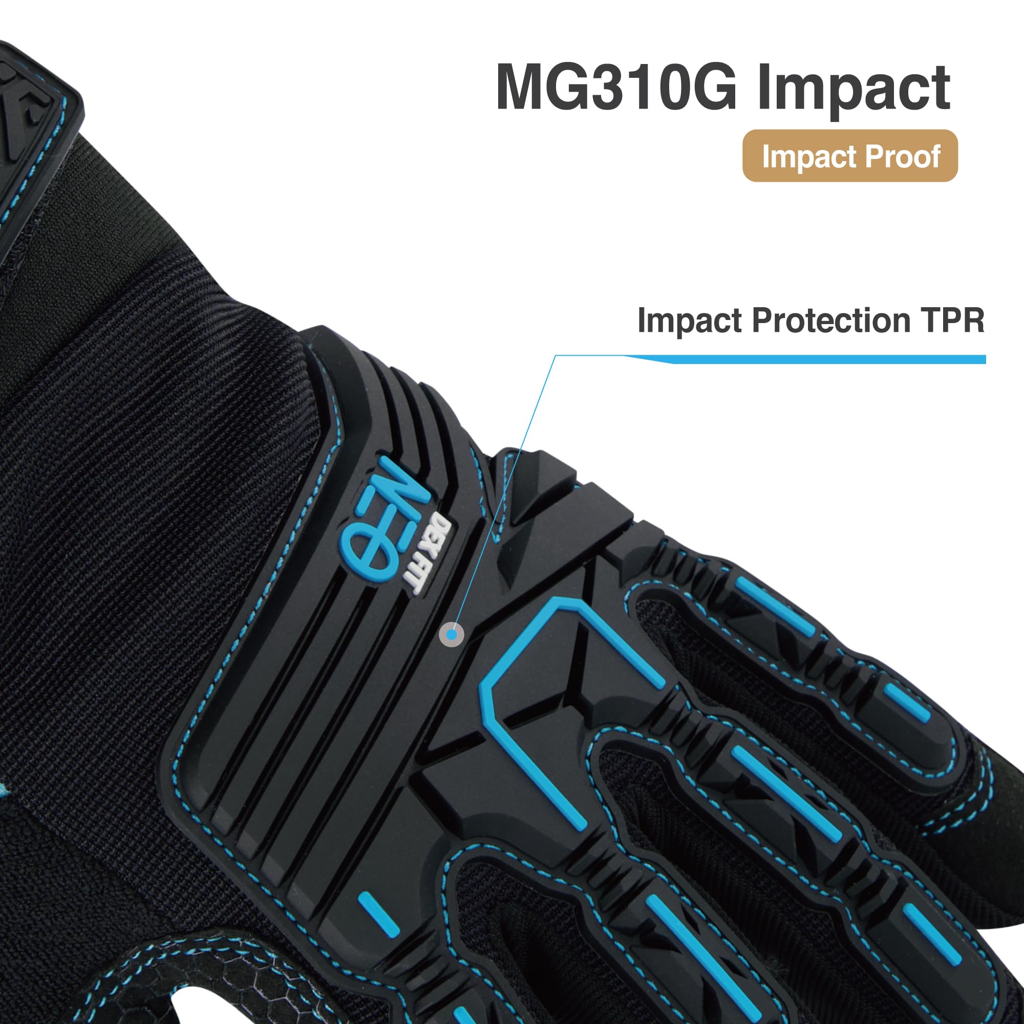 Guanti Invernali Meccanici DEX FIT MG310, Taglia 7 (S), Impermeabili E Termici Con 3M Thinsulate, Rinforzi In Pelle, Touchscreen, Certificazione CE