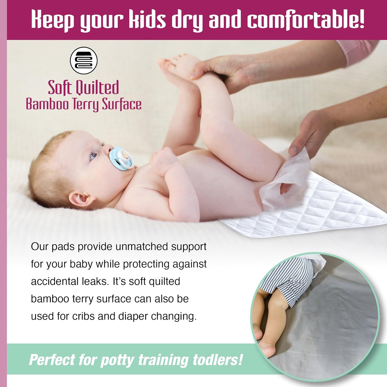 Blасk Frіdау 🔥 2 Pack Waterproof Incontinence Bed Pads - Mattress and Chair Protective Covers - Non Slip, Breathable, Terry Cloth - Baby, Bed Wetting, Elderly, Dogs - 31x35, 18x20 in. - by X-Preferred Bеѕt Prоmо 2 Pack Waterproof Incontinence Bed Pads - Mattress and Chair Protective Covers - Non Slip, Breathable, Terry Cloth - Baby, Bed Wetting, Elderly, Dogs - 31x35, 18x20 in. - by X-Preferred