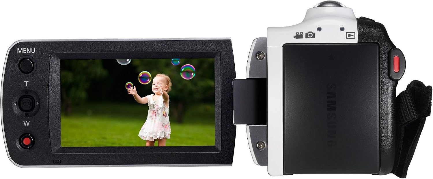 Samsung F90 White Camcorder with 2.7" LCD Screen and HD Video Recording (Discontinued by Manufacturer)