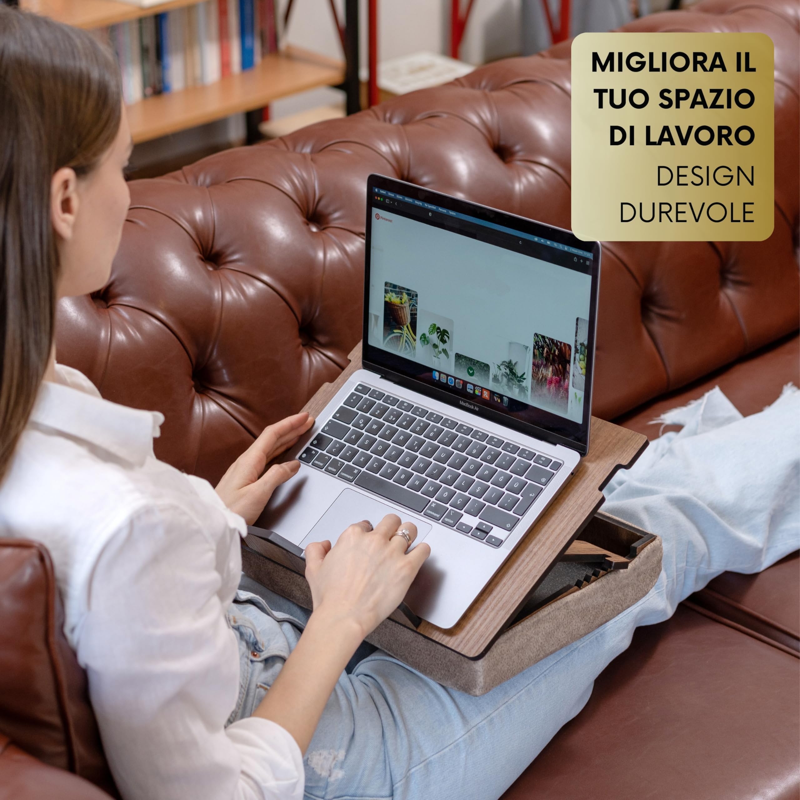 Vigo Wood - Sostegno Libri in Legno Regolabile, Espositore Multifunzione, Book Holder con Scomparto - Leggio da Letto, Tavolo, Supporto per Tablet: Accessori Lettura Libri di Alta Qualità