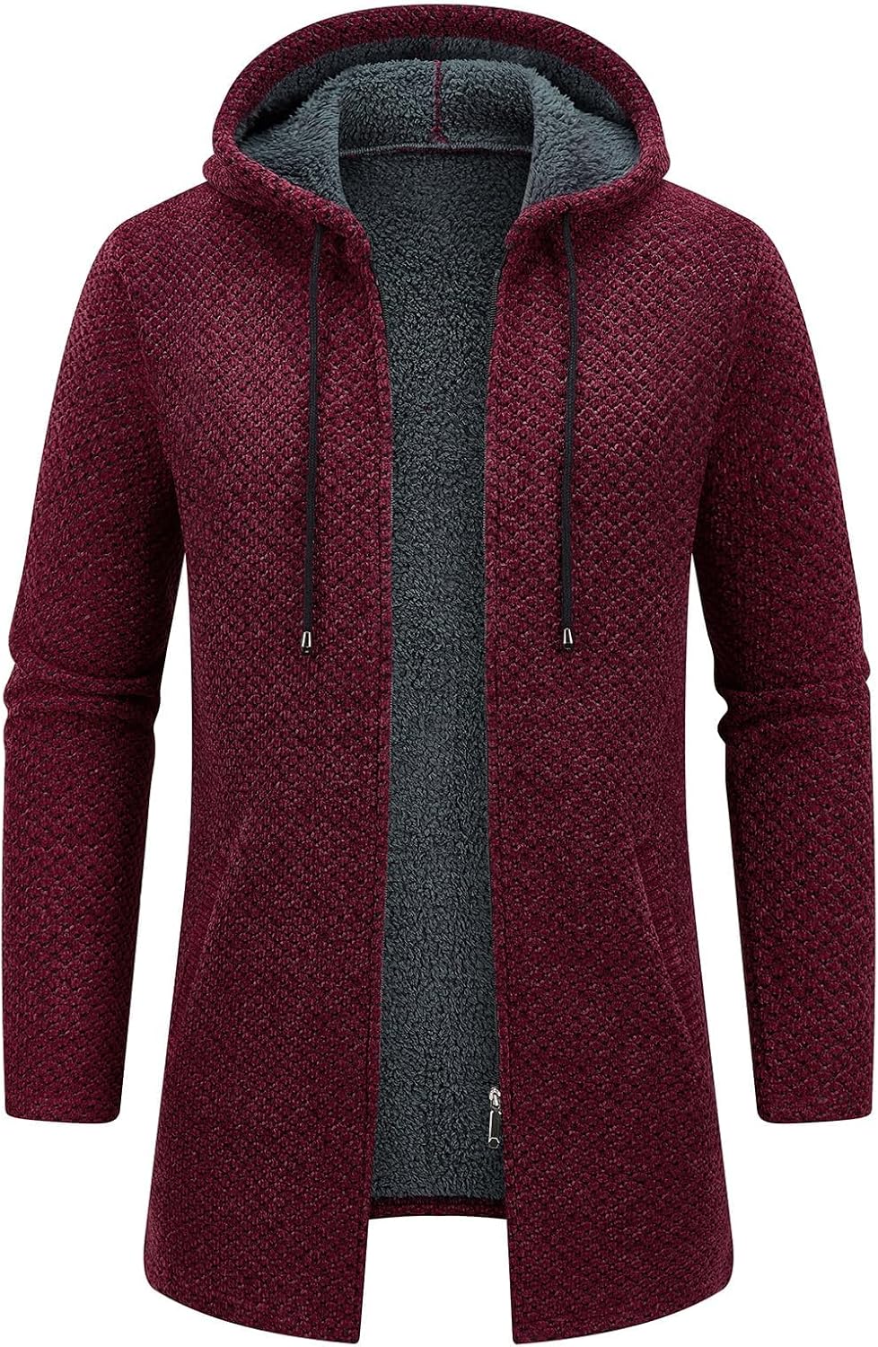 No Way Monday gebreide trui met ruffles in de kleur fuchsia (Meisjes