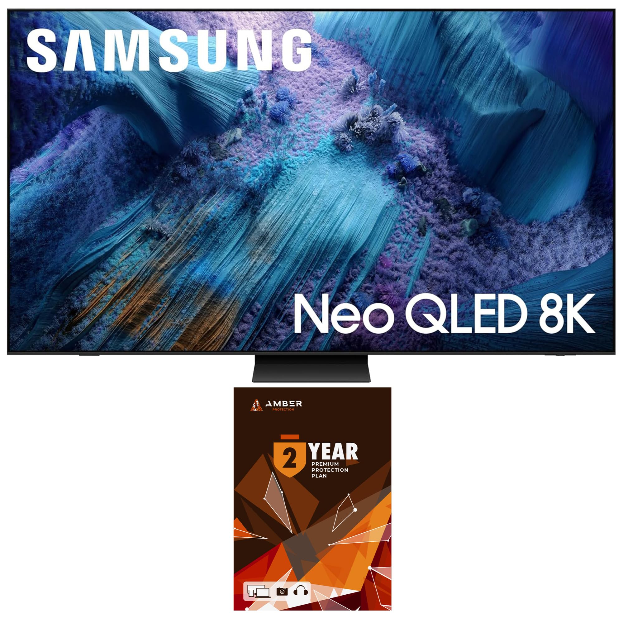 Samsung QN65QN990FFXZA 65 Inch QN990F NEO QLED 8K TV with 2 Year Amber Protection Plan (2025)