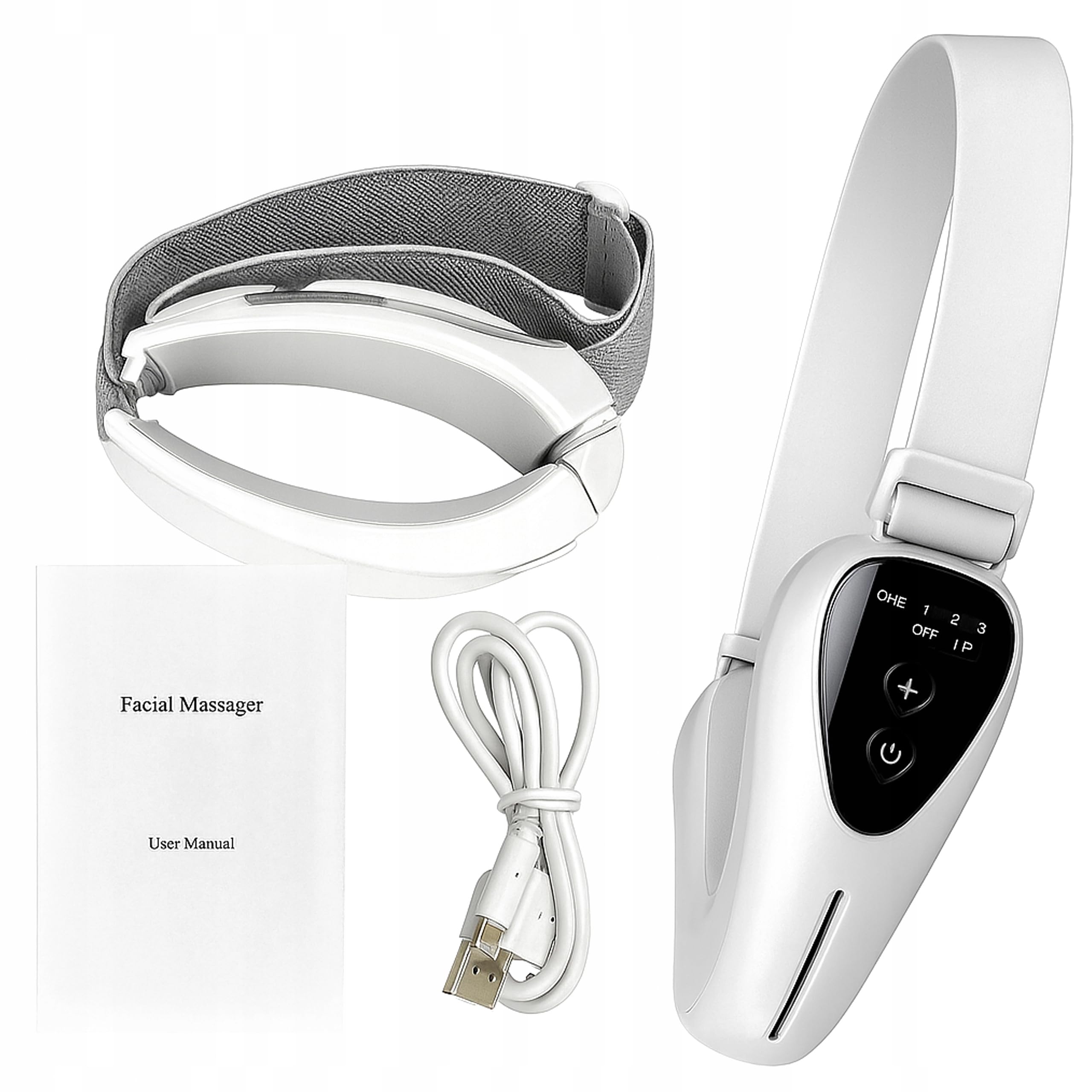 QSKY Masażer EMS do Twarzy i Podbródka z Fototerapią USB LED | EMS i fototerapia LED Modelowanie twarzy i podbródka Kilka trybów pielęgnacji Ładowanie USB Do codziennej pielęgnacji skóry