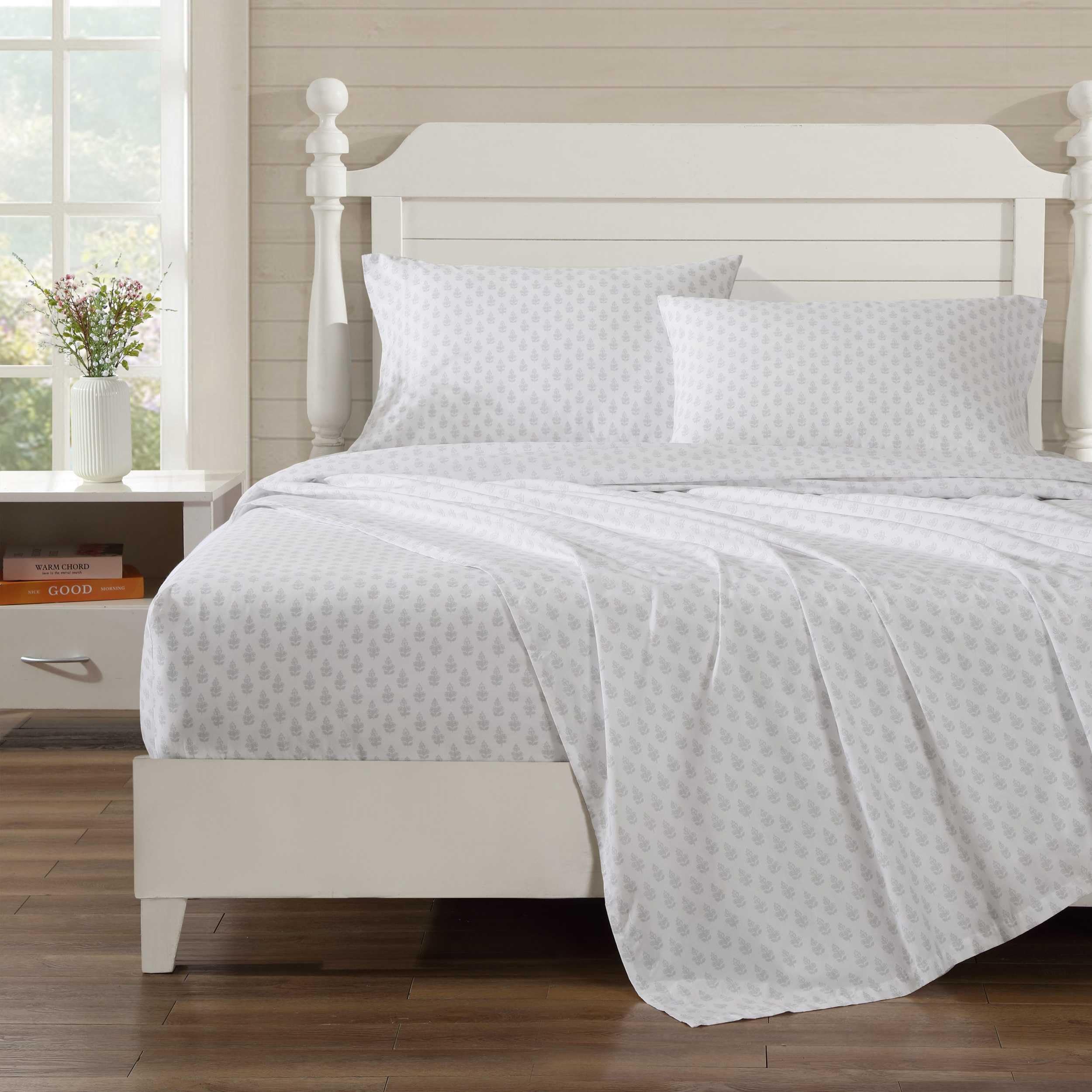 Laura Ashley Bettwäsche-Set Doppelbett – Superweicher Perkal Aus 100% Baumwolle, Blumig Blau (Evie Blue)