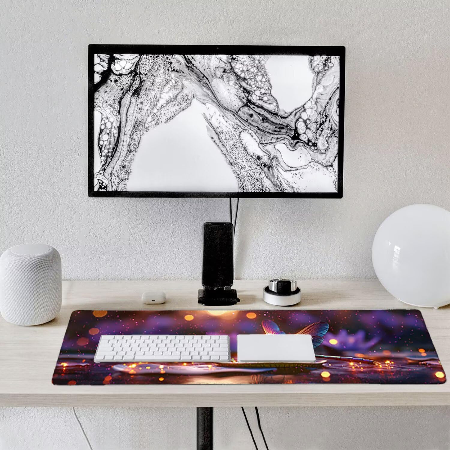 Podkładka pod mysz do gier, 1400 x 600 mm XXL Podkładka pod mysz do gier, duża, antypoślizgowa, wodoodporna, iExtended Long Keyboard Mouse Pad, akcesoria biurowe, do gier, komputera, komputera (ważki