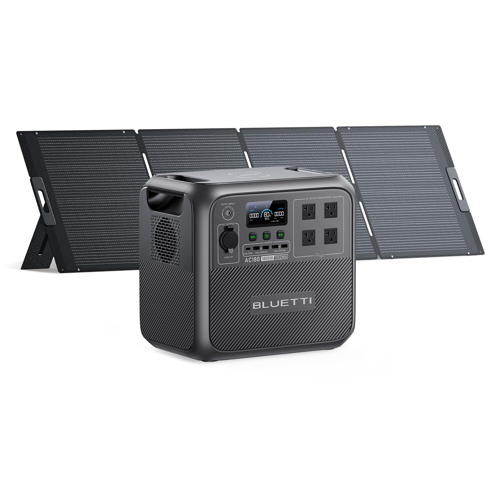 Amazon.co.jp: BLUETTI ポータブル電源 ソーラーパネルセット AC180