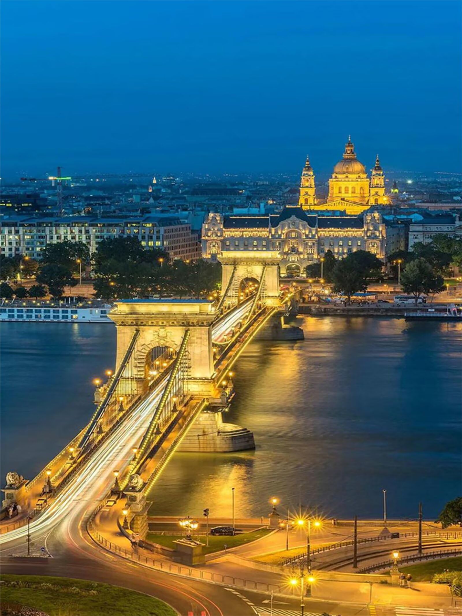 Most z widokiem miasta w nocy Puzzle 700 sztuk, puzzle dla dorosłych dla dorosłych, klasyczne puzzle dla dorosłych kreatywna rozrywka, wymagające gry