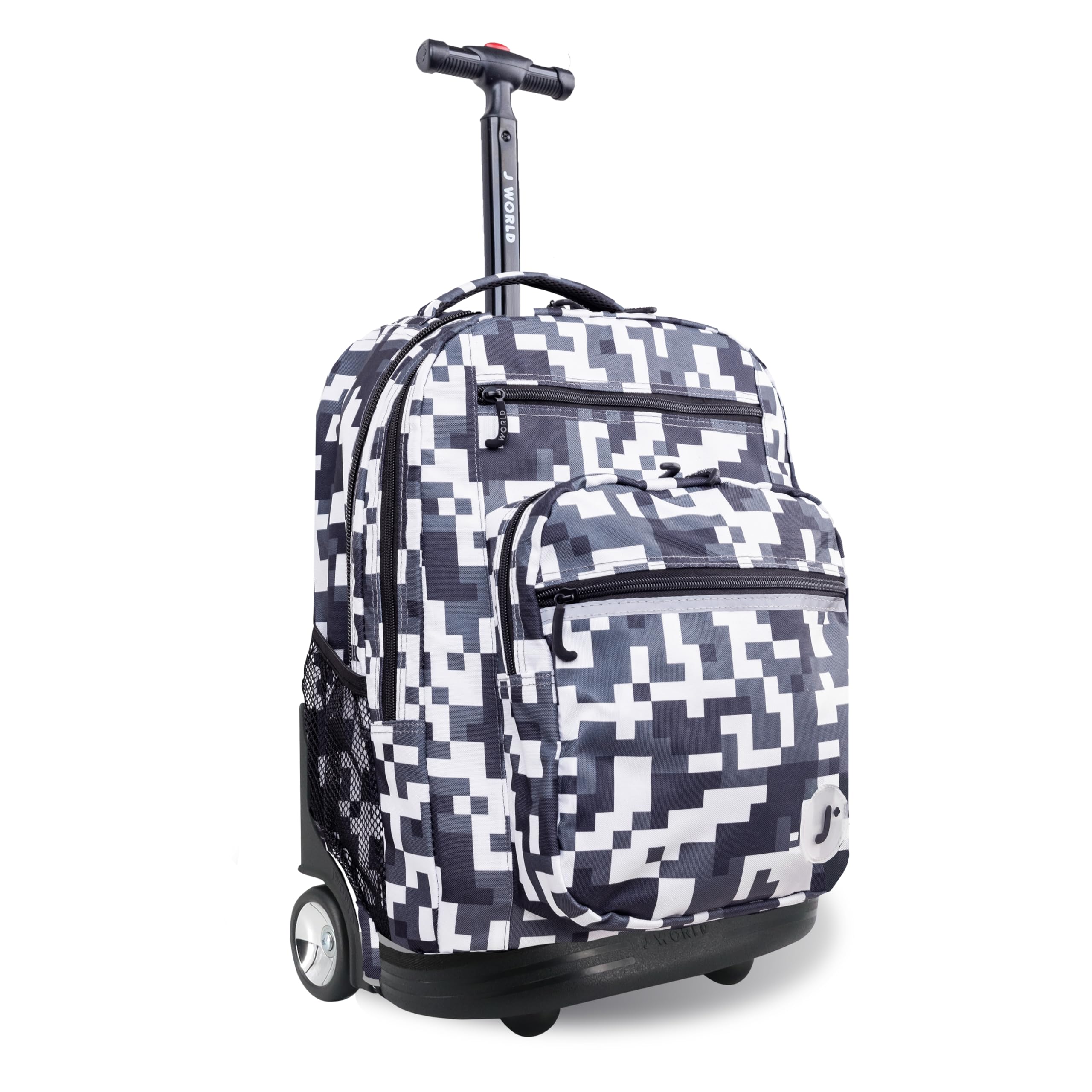 J World New YorkJ World Sundance Laptop Rolling Backpack for Girls Boys. Roller Bookbag with Wheels, Camo