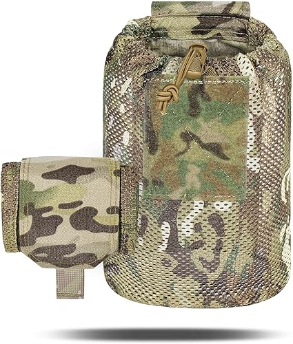 Bolsas tácticas de malla Molle de rango ligero, compacto micro cordón de forrajeo enrollable, paquete de herramientas plegable de recuperación Ar