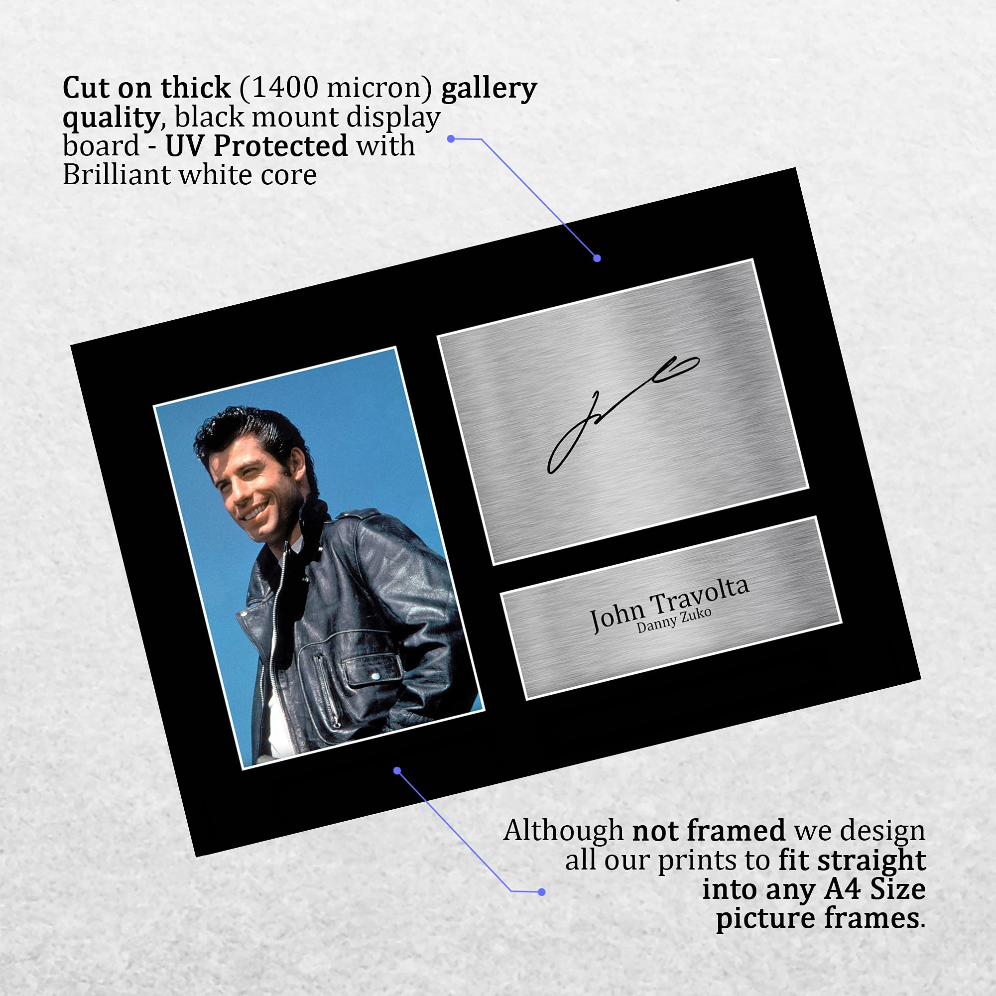John Travolta Costume Tate Mcrae HWC Trading A4 John Travolta & Olivia Newton-John Grease Los Regalos Imprimieron La Imagen Firmada Del Autógrafo Para Los Fans De La Memorabilia De La Película