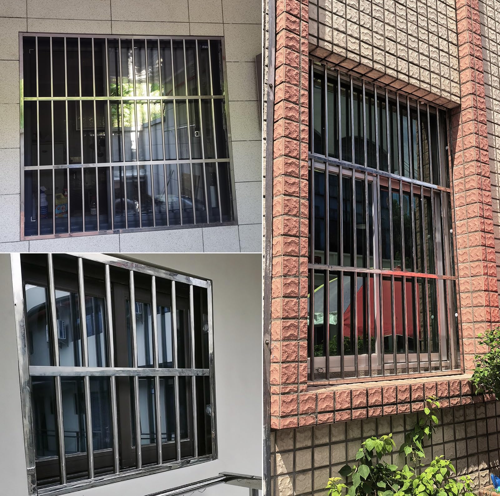 Fenstergitter Einbruchsichere Fenstergitter aus Edelstahl, Hochrostbeständige Sicherheitsgitter für Kinder im Wohnbereich, Schutzbarrieren für Außenfenster(W50xH55cm/20x22in)