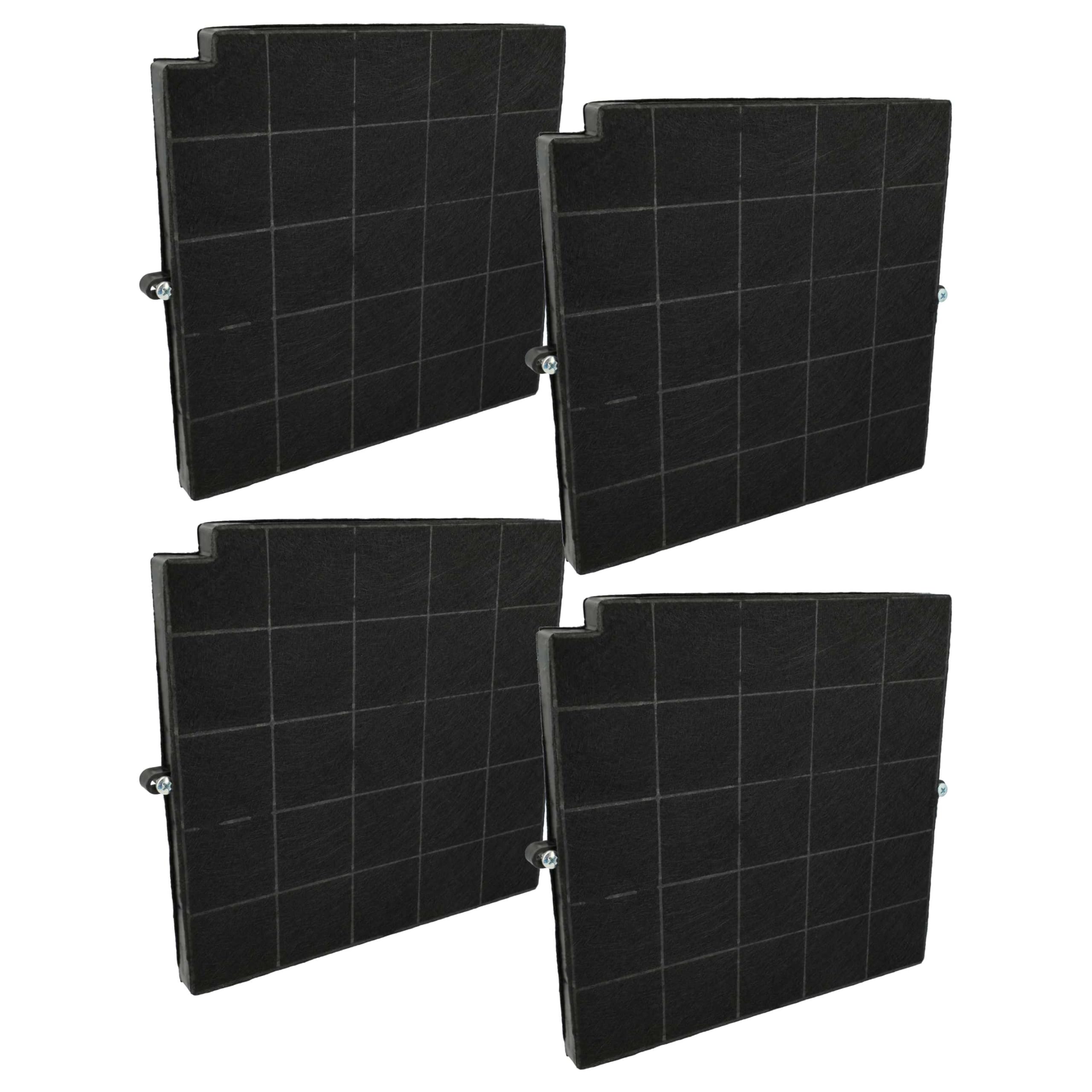 vhbw 4x filtro de carbón activado compatible con Arthur Martin INSIDE | INSIDE 120, INSIDE120, INSIDE90 campanas cocina - 26,5 x 25,8 x 1,8 cm