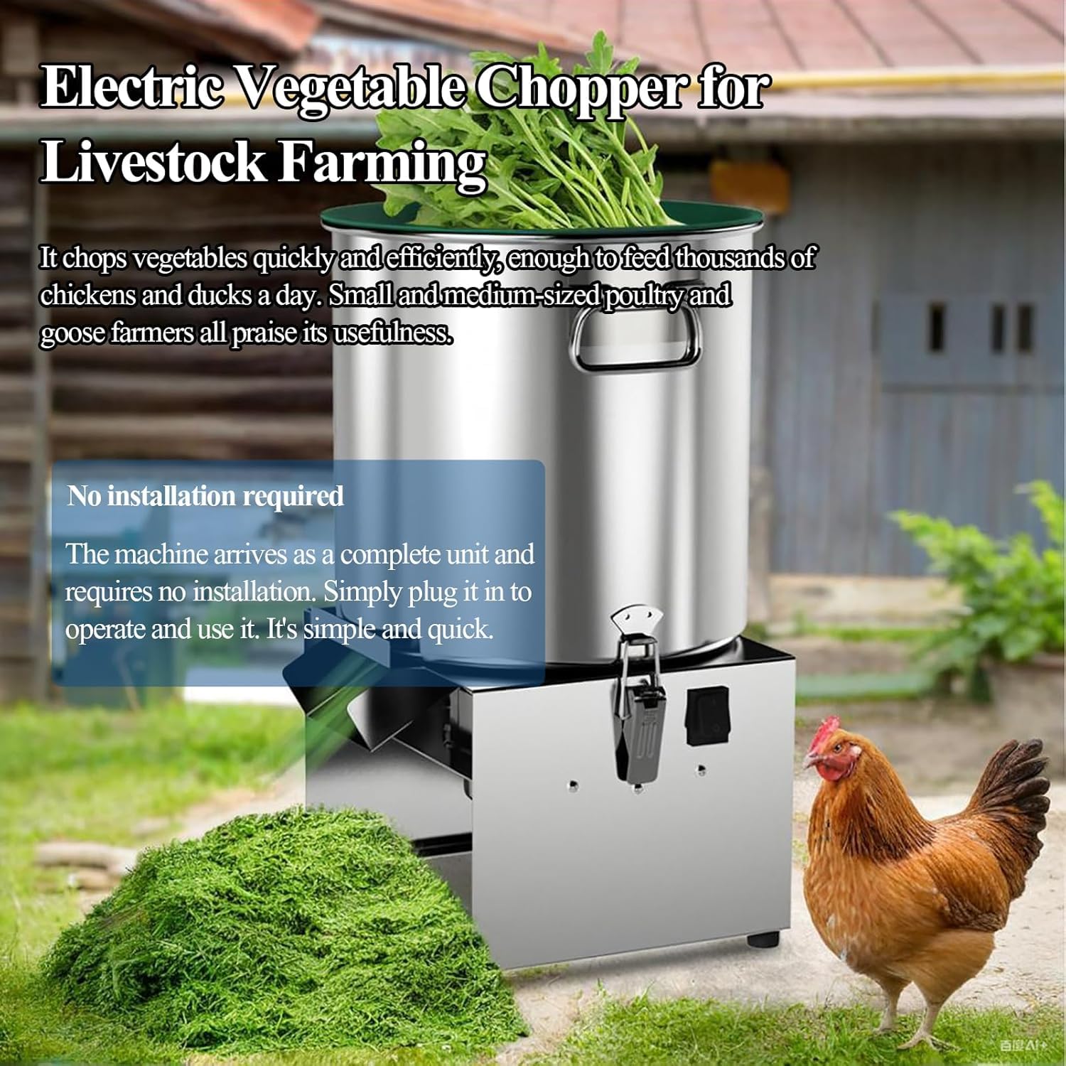 Robot Culinaire Professionnel, Hachoir À Légumes Électrique Haute Puissance, Robot Culinaire en Acier Inoxydable, pour Légumes, Céréales, Cacahuètes, Gingembre Et Ail