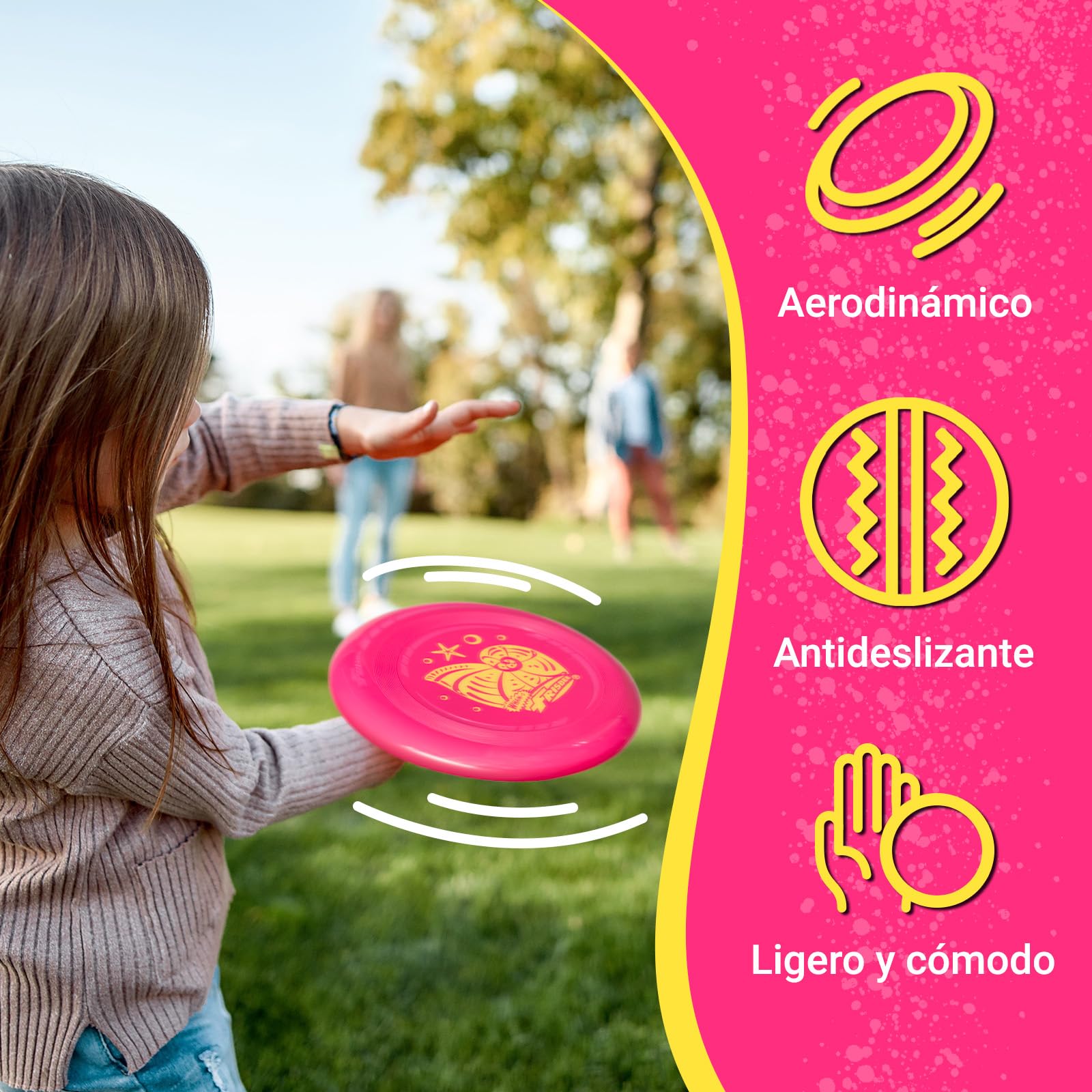 Wham-O Frisbee Go Disco Volador, 22.86cm Juguete Ligero para Principiantes Niños Niñas de 5+ Años para Exteriores Playa Parque Patio - 70g - 3
