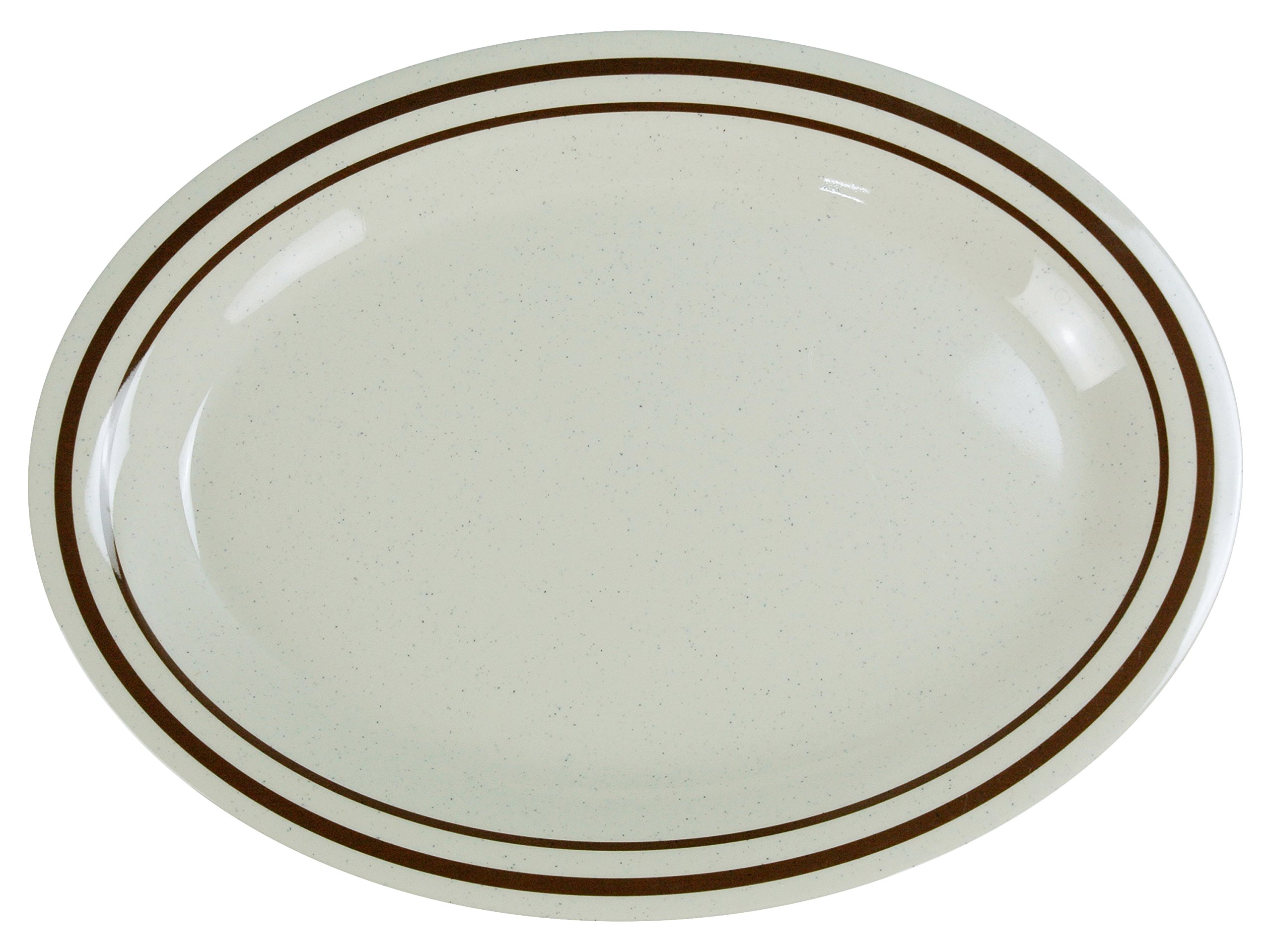 Sesame Oval Platter by Yanco – Large, Melamine, Pack of 24, Model SS-209