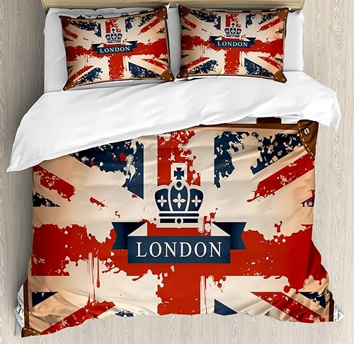 Miniatura 222 de Ambesonne Juego de funda de edredón color menta, líneas onduladas horizontales a rayas blancas abstractas de tonos suaves, exhibición de arte