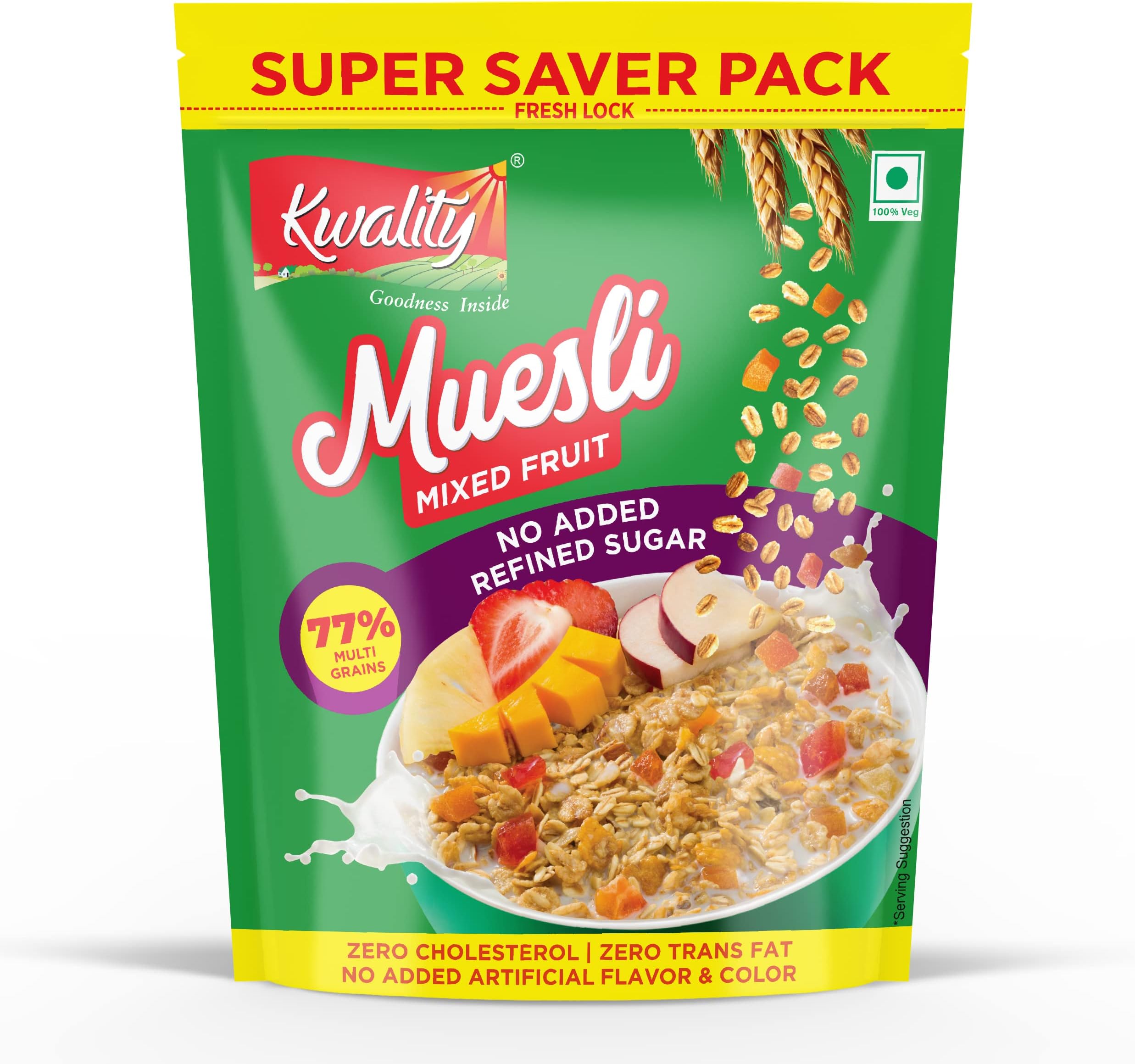 Muesli Mixed Fruit Super Saver Pack 700 G | Mixed Fruit | Zero Cholesterol & Trans Fat | No Added Refined Sugar | Healthy Food & Breakfast Cereal