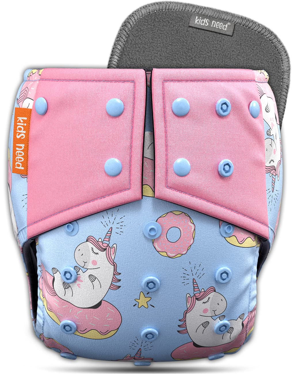 kids need side Leakage Proof cloth diapers for babies 0 to 3 years combo high absorbent 1 reusable diaper 1 insert pack (5-18kg) washable diapers adjustable free size pocket liners cover B3