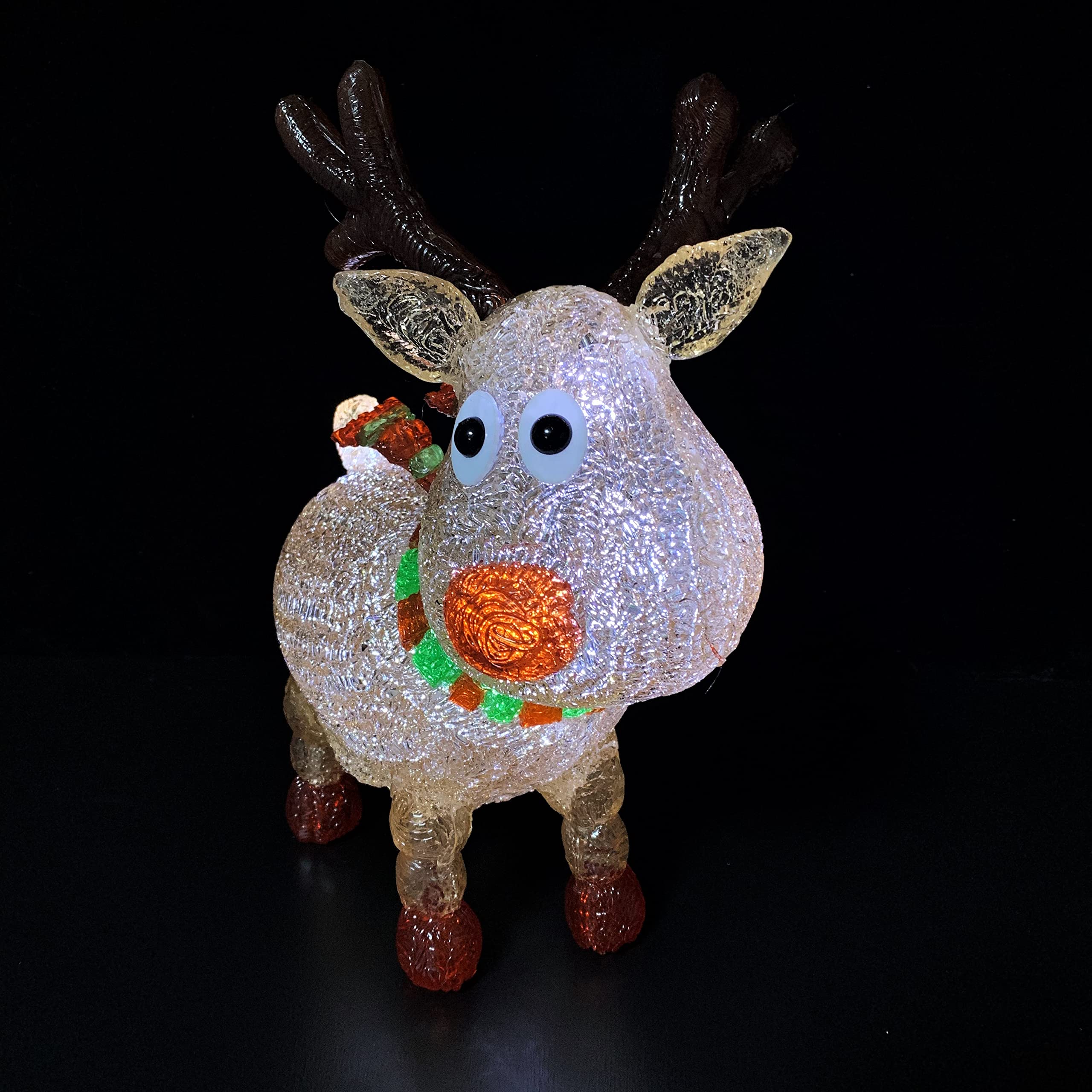 Amazon.co.jp: 可愛いトナカイ君 高さ32cm LED イルミネーション