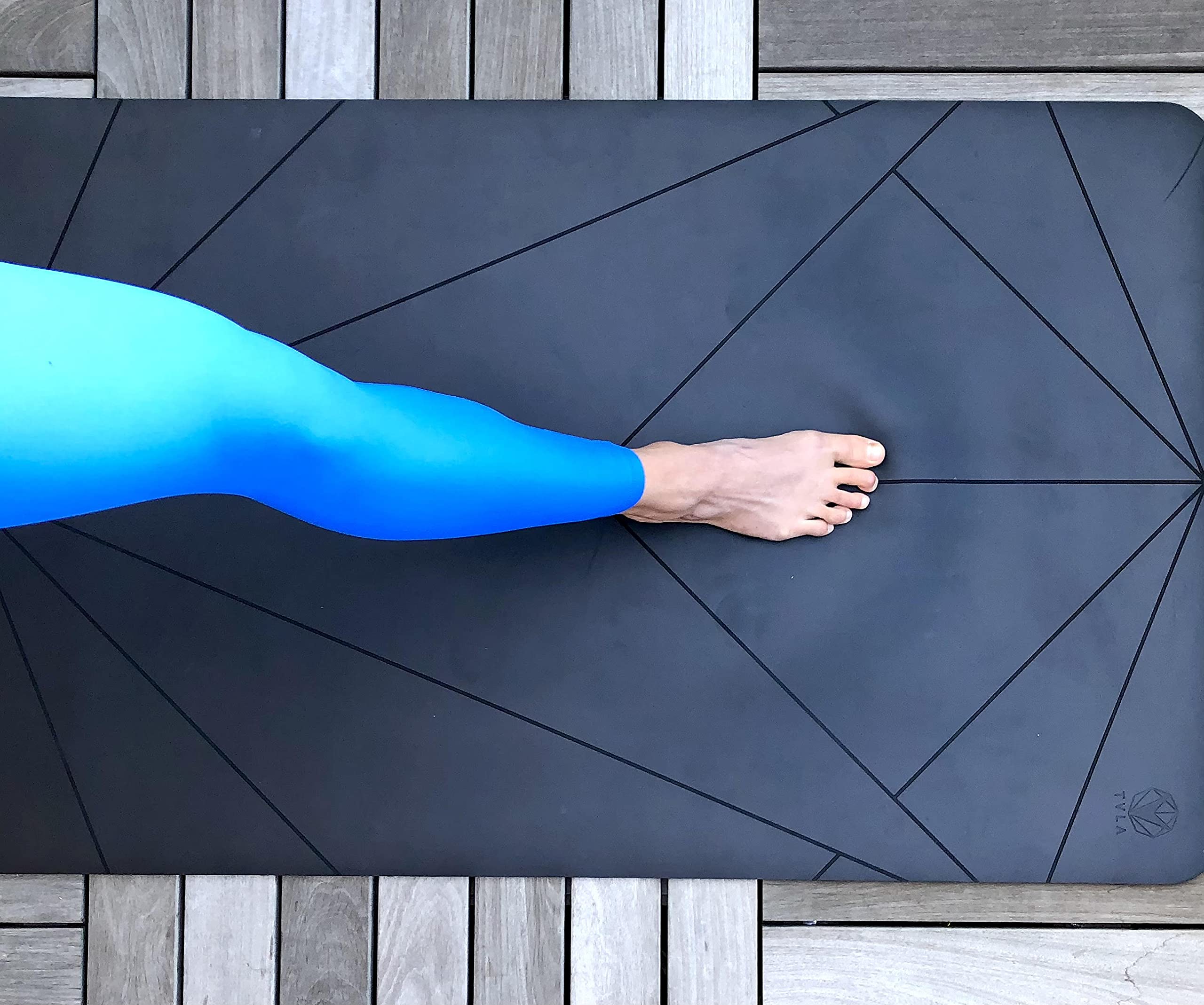 Yoga Align [MAT] | Marcatori incisi basati sull'allineamento | Tappetino da allenamento antiscivolo e assorbe il sudore