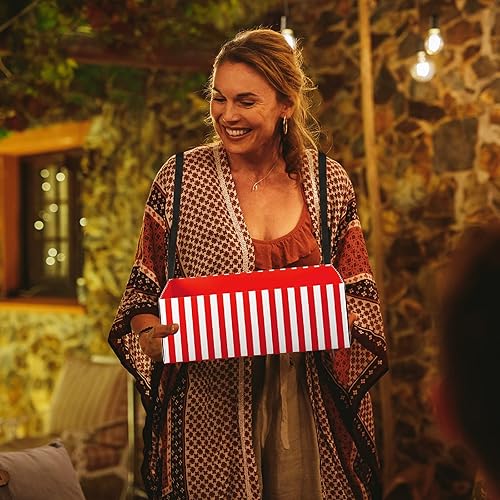 Miniatura 4 de Bandejas rojas para aperitivos con correa, bandejas para aperitivos y bebidas, tema de los años 20, accesorio para disfraz de mujer, carnaval,