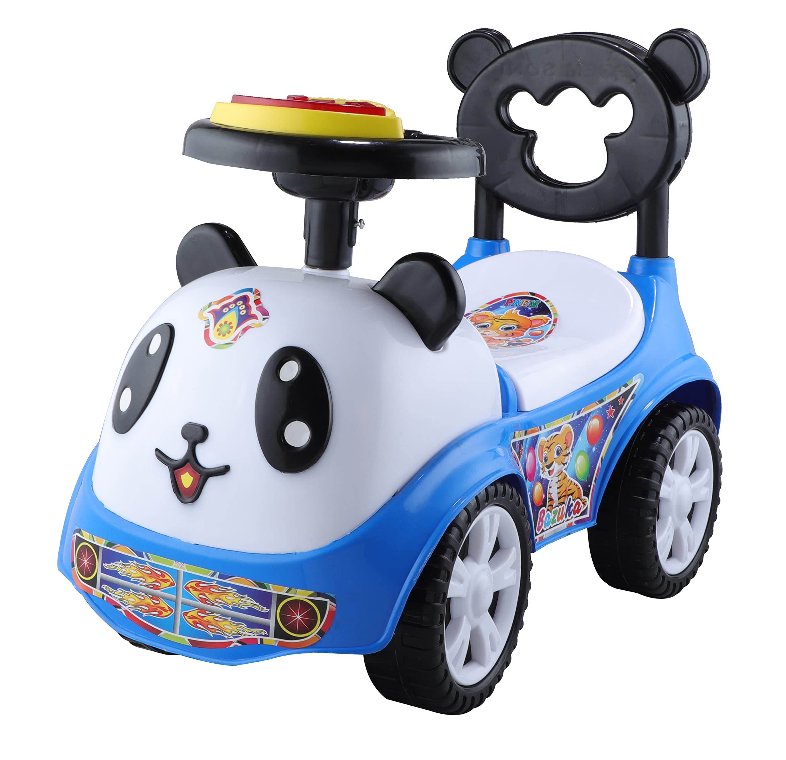 KURB Bazuka Ride-On for Kids | Push Ride-On Car for Kids 1-3 Years| Music & Horn Steering | Baby Car with Backrest, Under Seat Storage & Big Wheels | Capacity Up to 25 Kgs| Panda (White-Black) (B0BMFG8BHT) Amazon Price History, Amazon Price Tracker