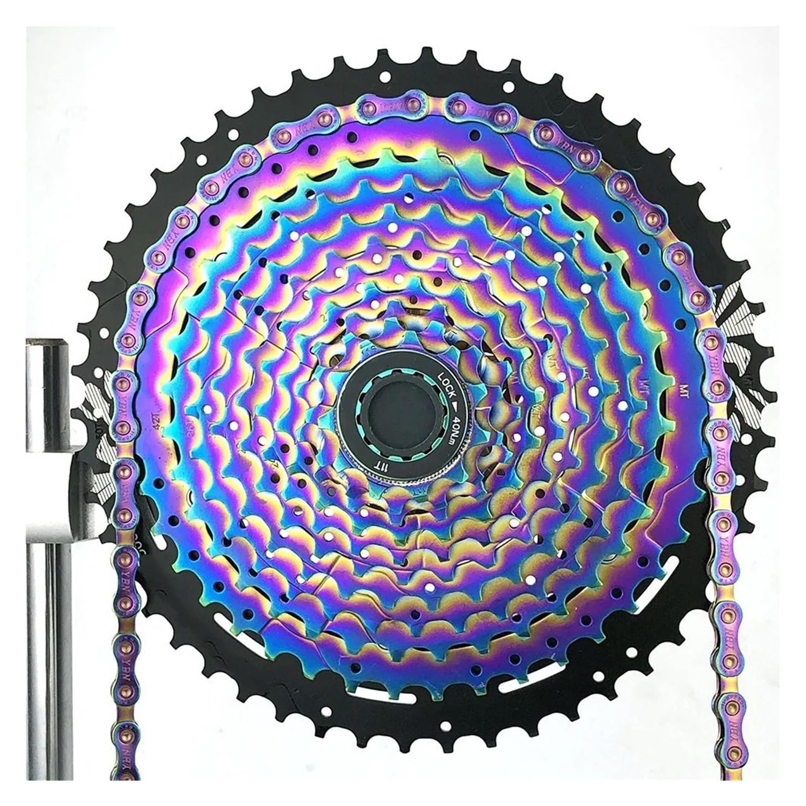 Kaseta Koła Zamachowego Ultralekka Stal Węglowa 11/12 Prędkości Zębatka 11-50T Tęczowa Szeroka Pasuje Do SHIMANO HG wkręcany wolnobieg Kaseta Rowerowa