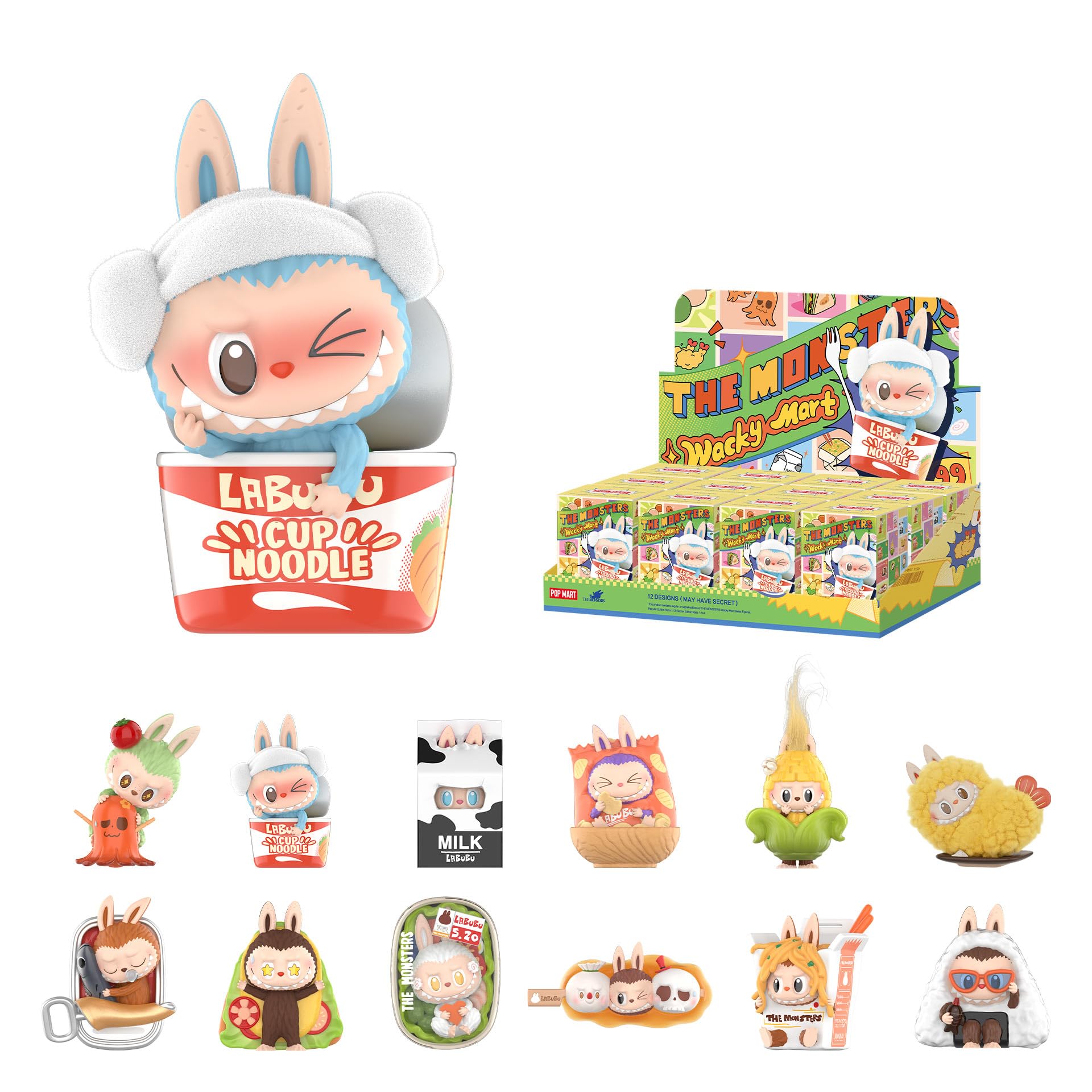 POP MART THE MONSTERS Wacky Mart 1 BOX。 POP MART The Monsters Wacky Mart Series Blind Box Figures