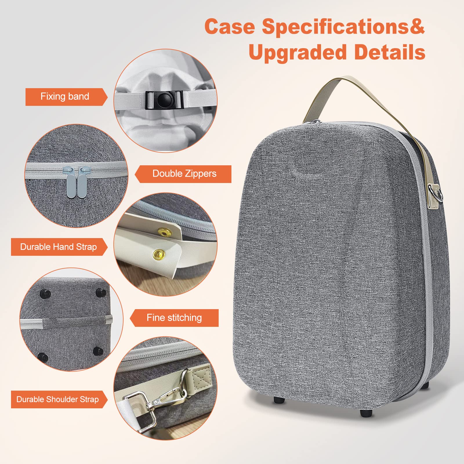 Scatola da viaggio portatile EVA Borsa da trasporto VR2 Auricolare Box Cerniera Organizzatore Facile Aprire e Chiudere Custodia rigida per il trasporto